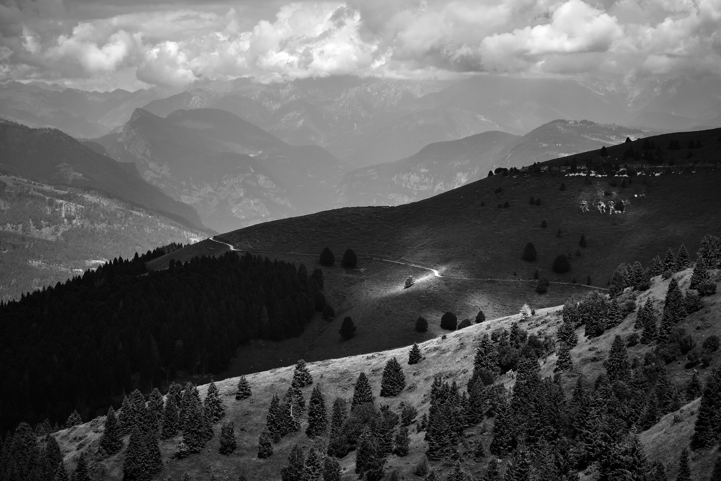 Provincial road 148 panorama from Montegrappa