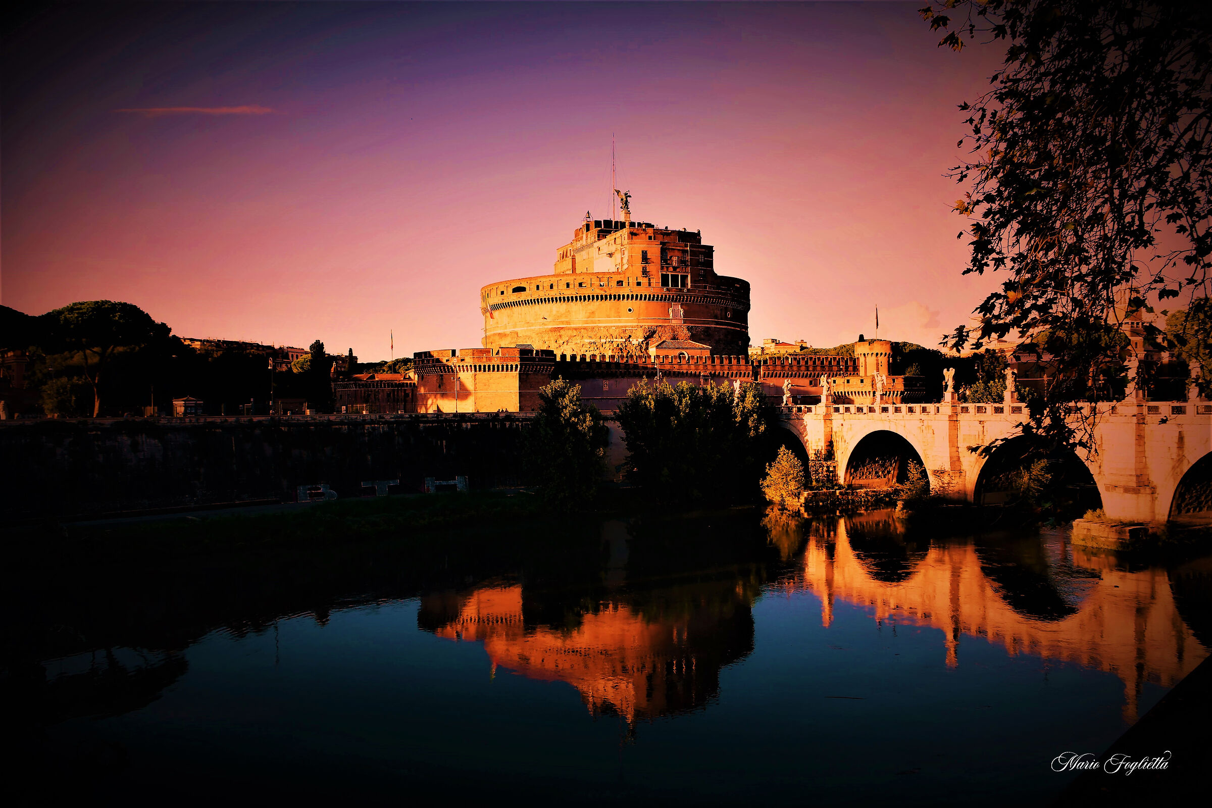 Reflections of a sunset