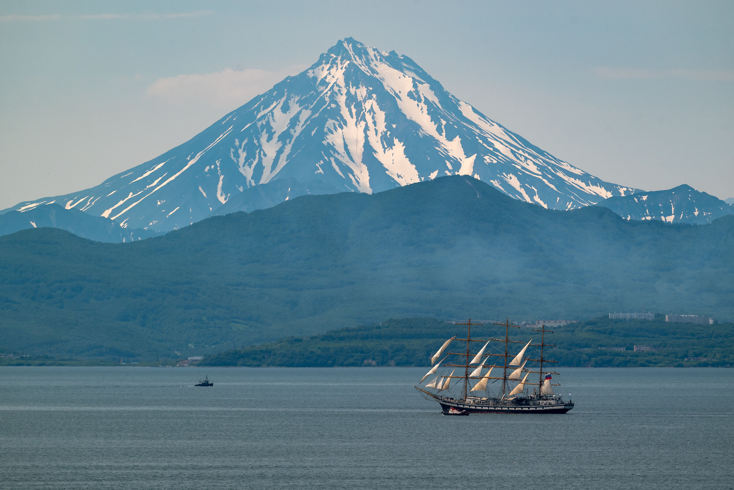 Kamchatka. Sailboat Pallada