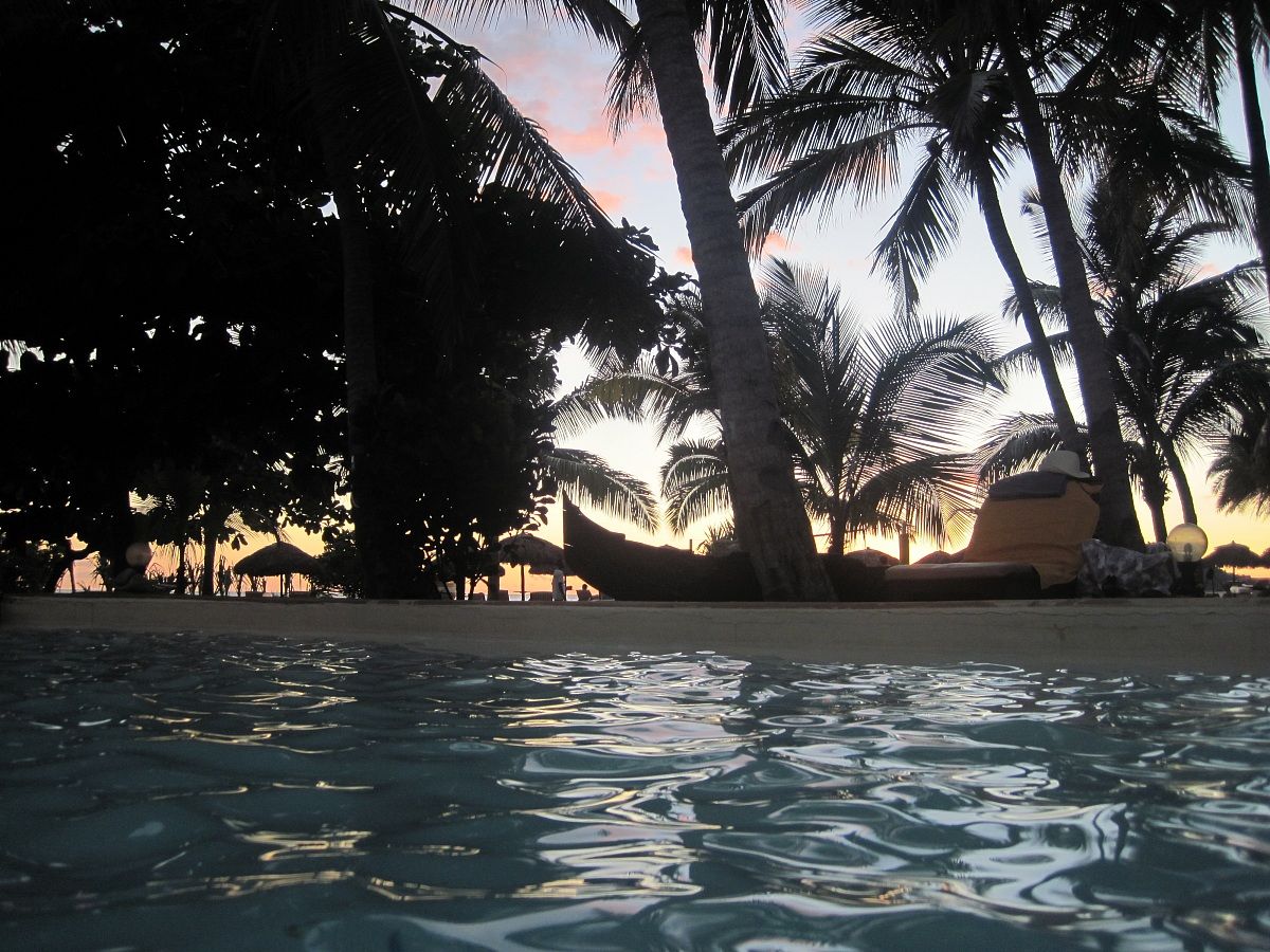 Sunset from the pool