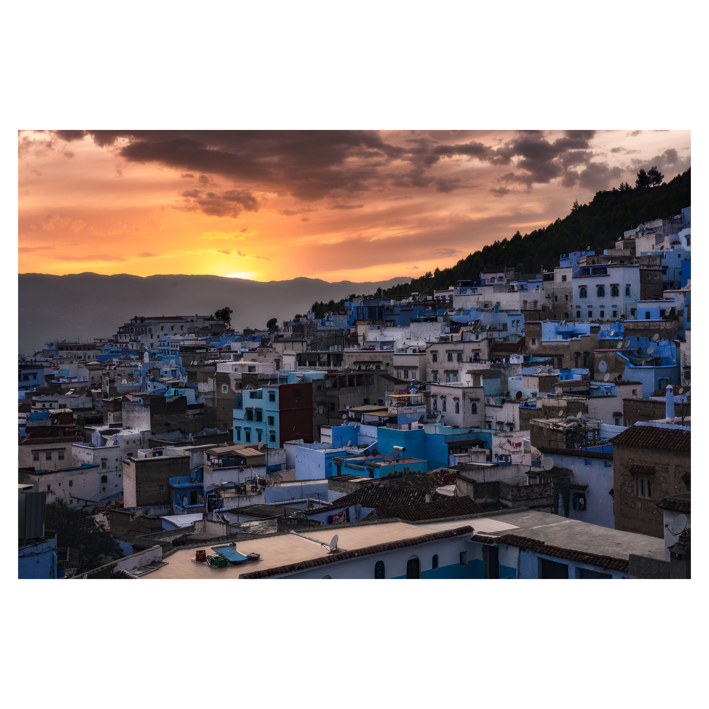 Blue and sunset