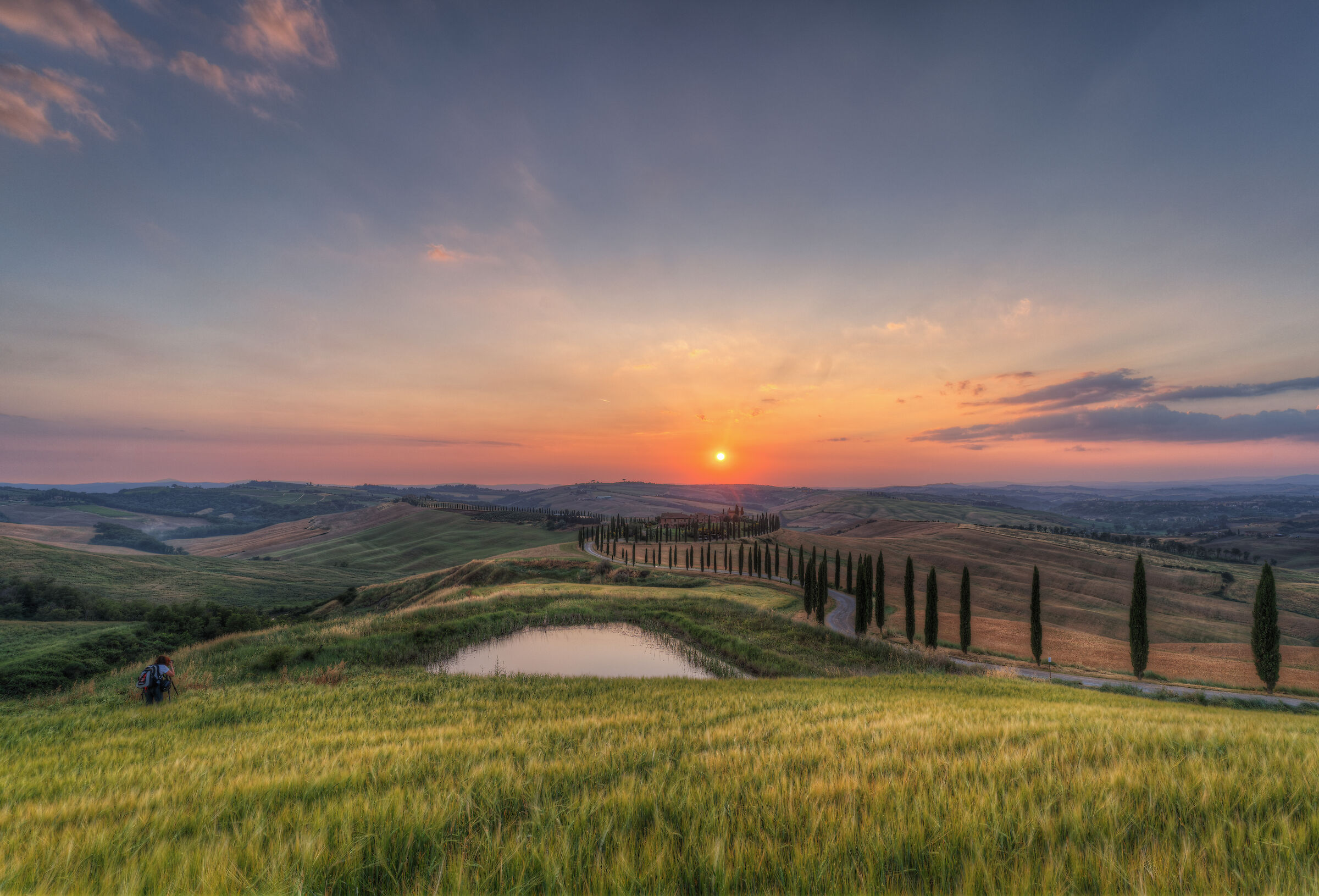 Sunset Crete Senesi Val D'orcia