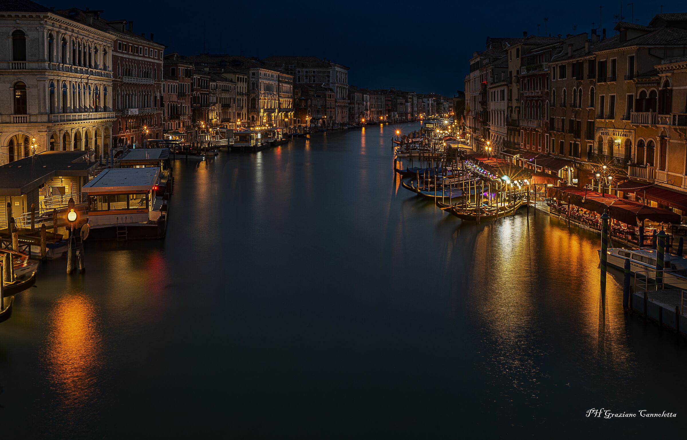 The canal from the Rialto bridge, Venice