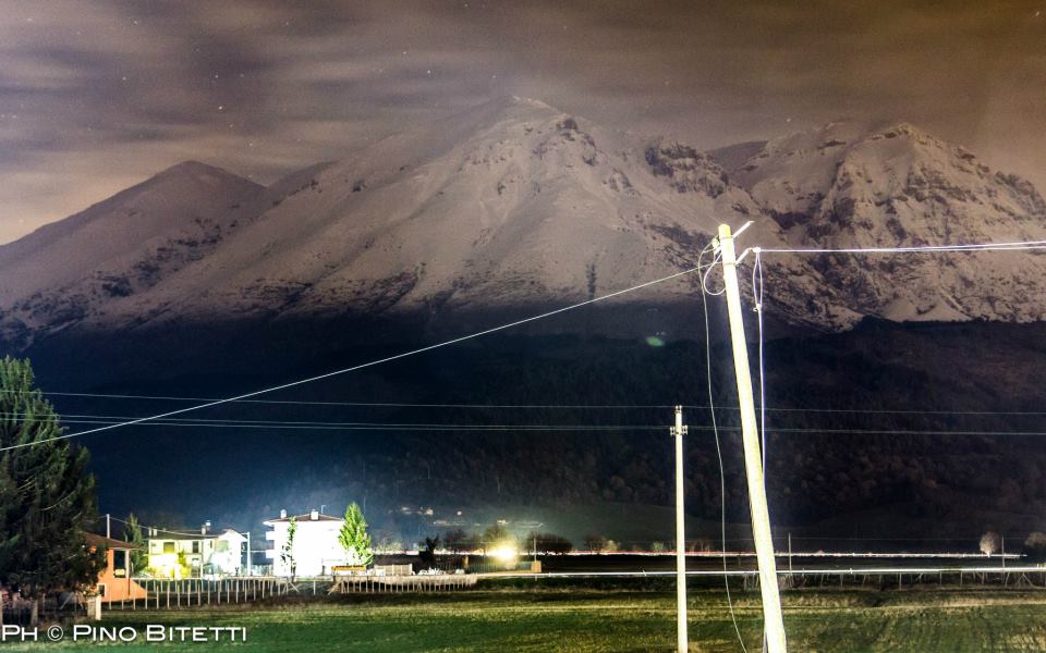 snow at night in Abruzzo ...