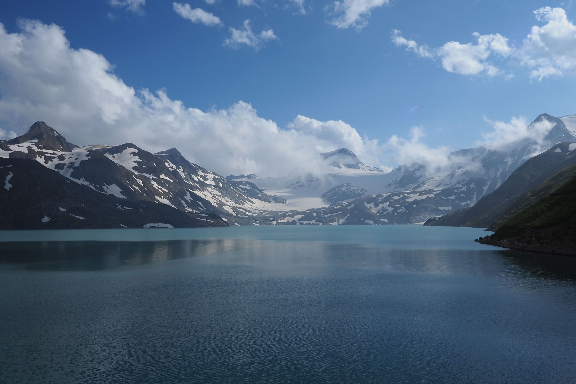 Sabbioni .... dalla diga .... lago e ghiacciaio