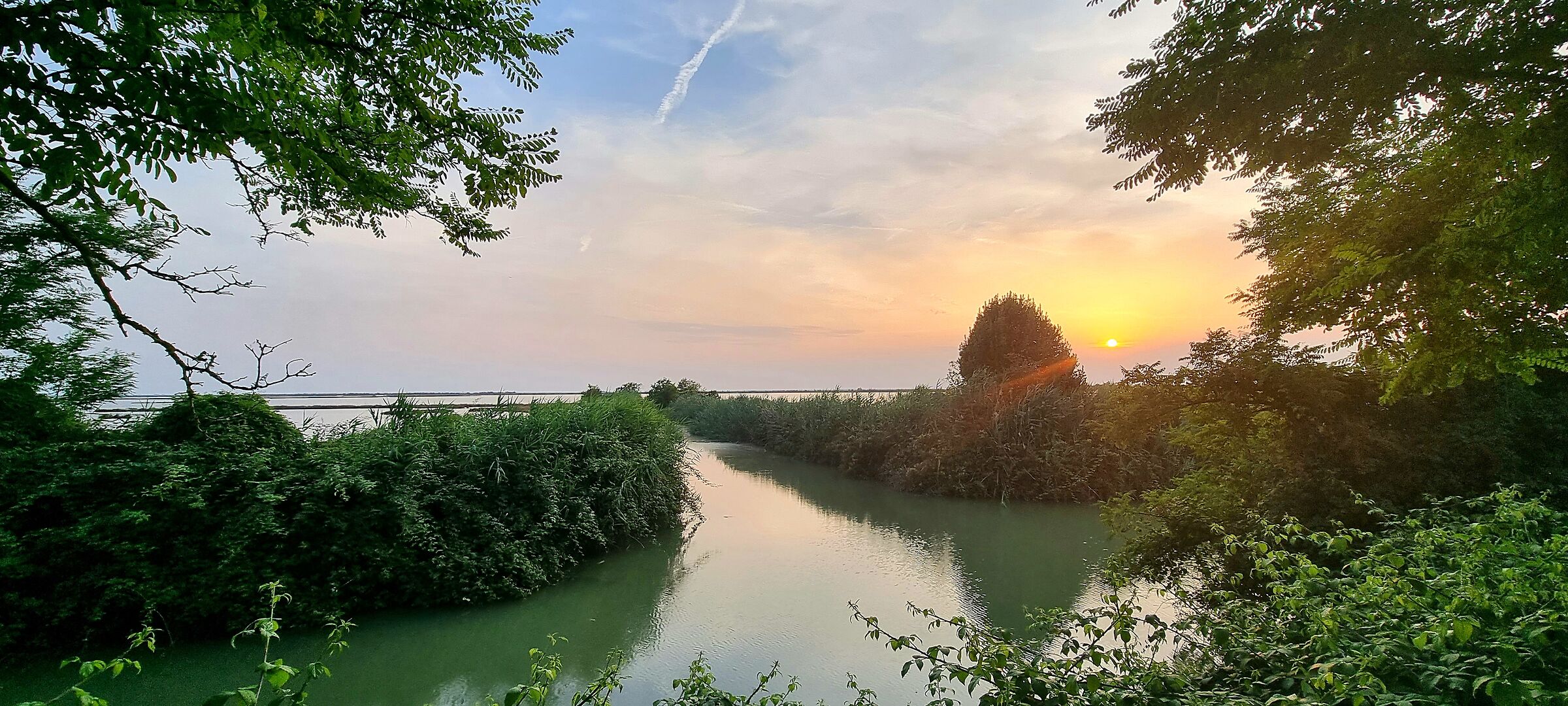 Sunset in the lagoon