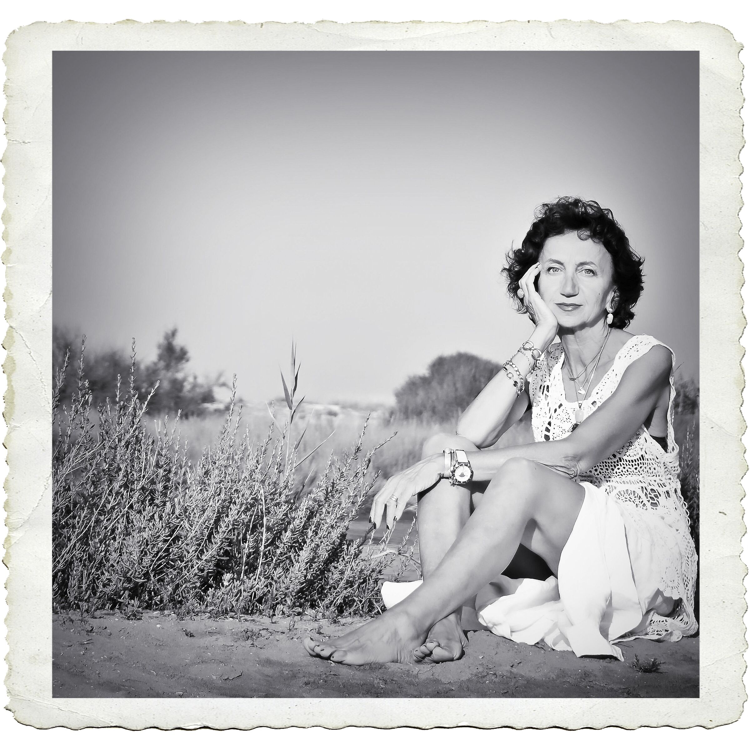 The sand along the river