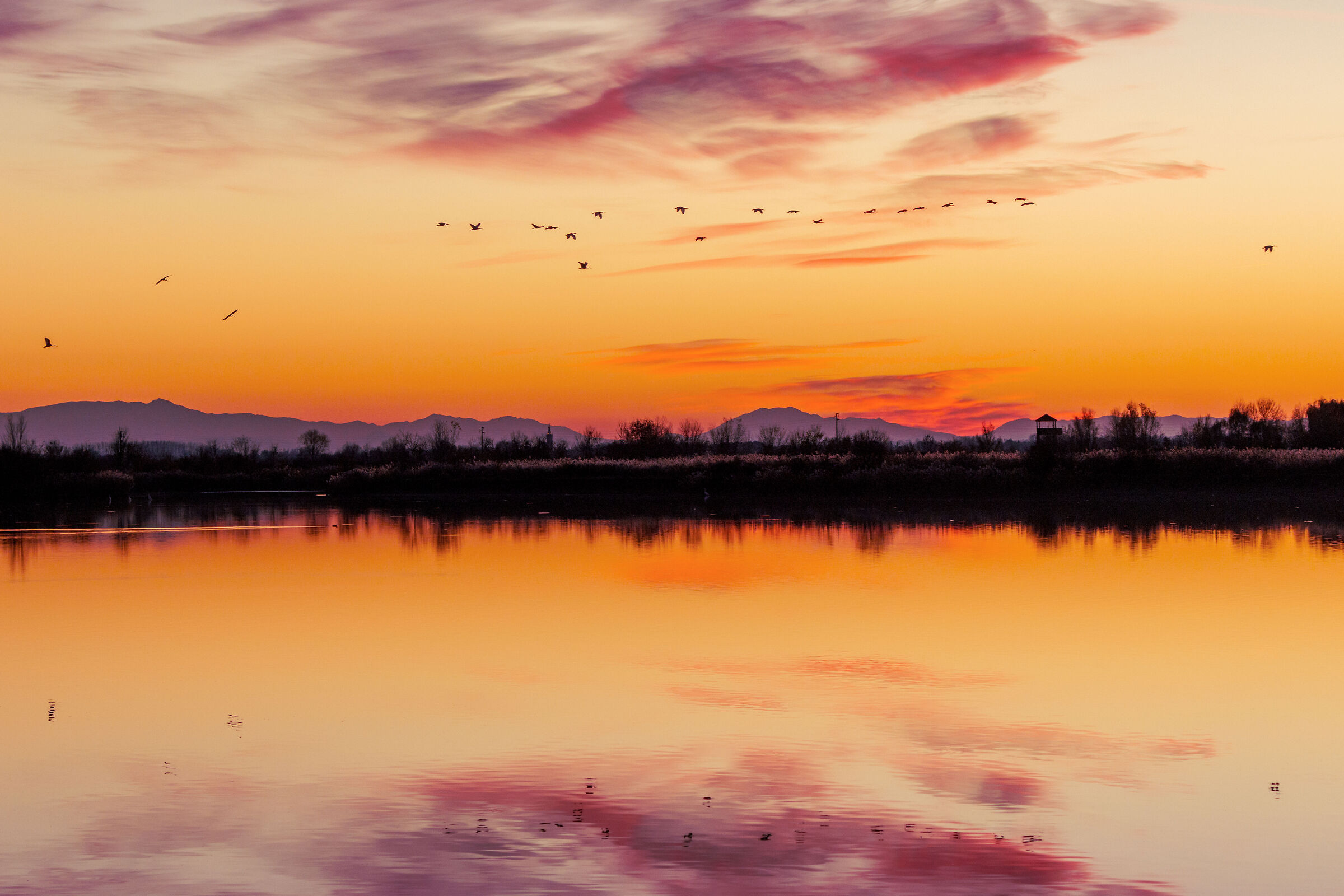 The sunset in the valleys