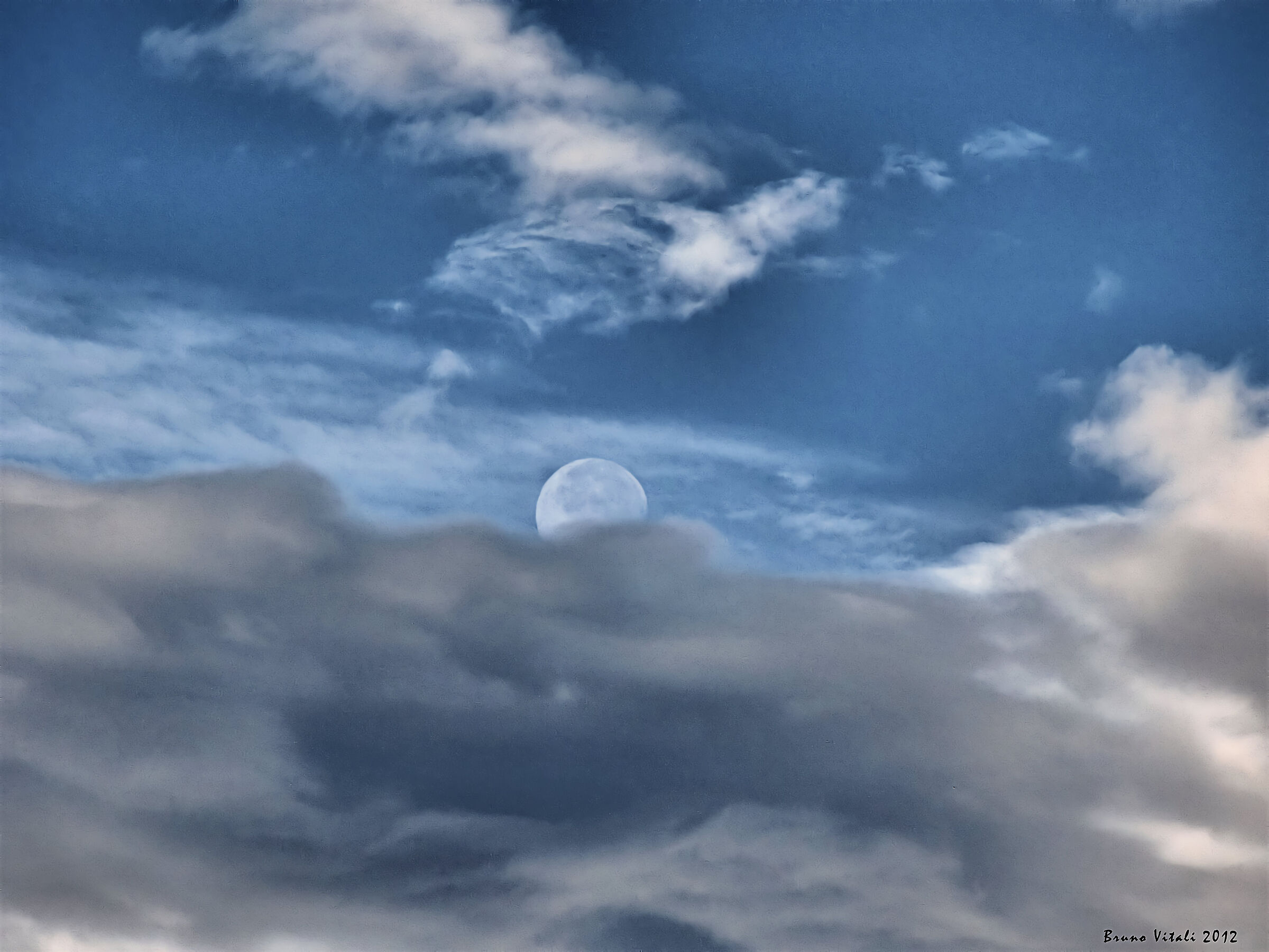 La Luna alle 9 del mattino