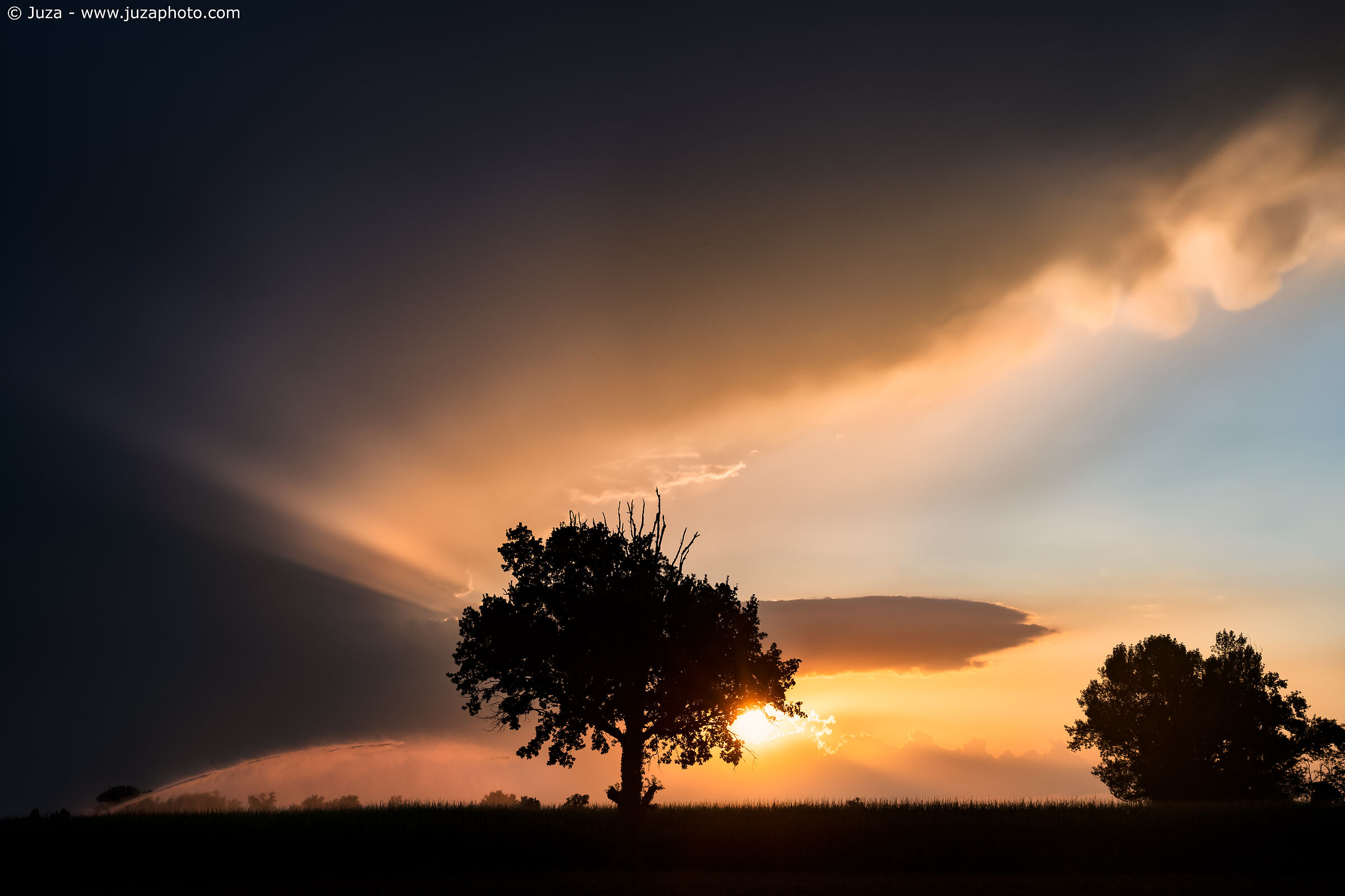 Sunset over the countryside