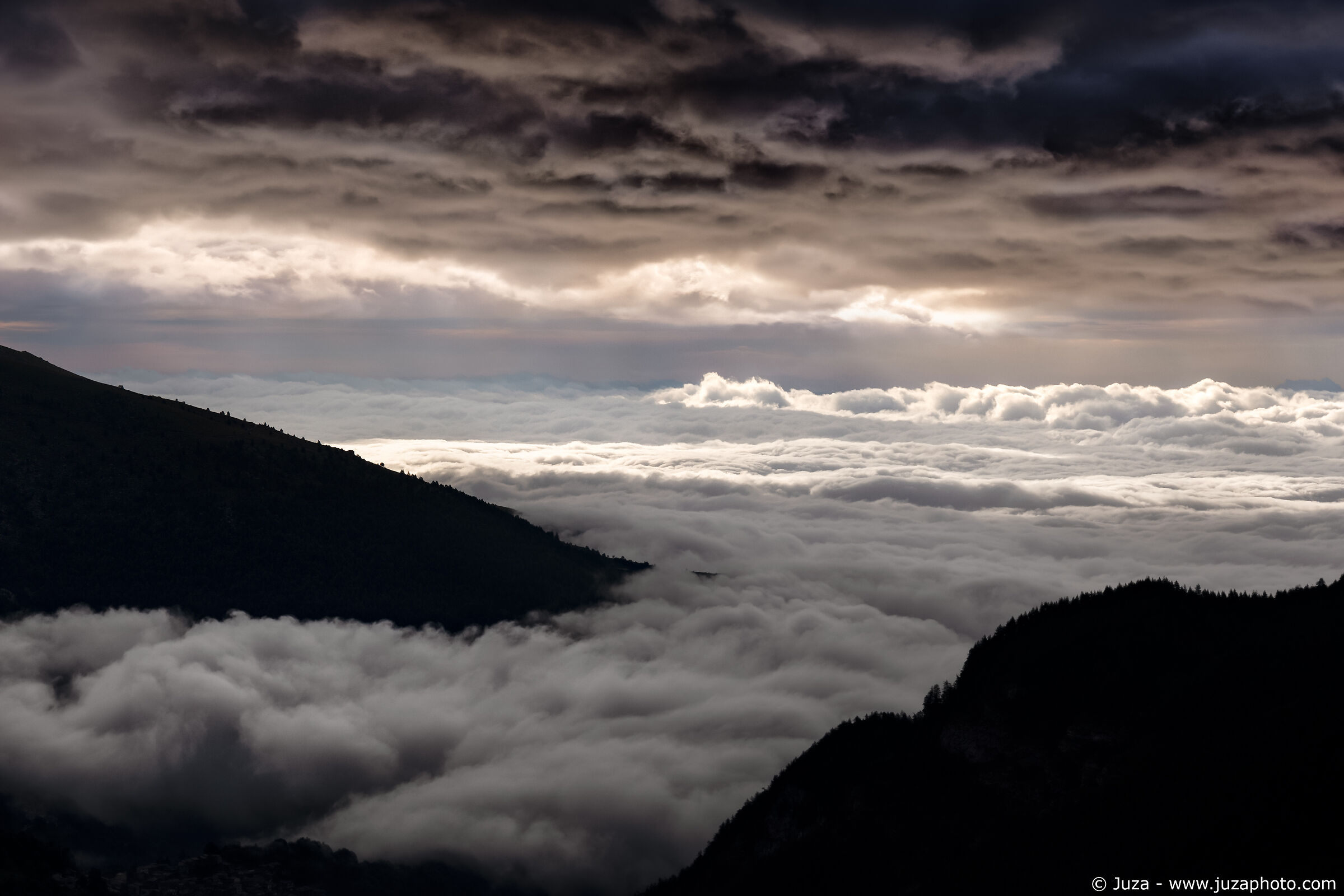 Storm on the sea of clouds