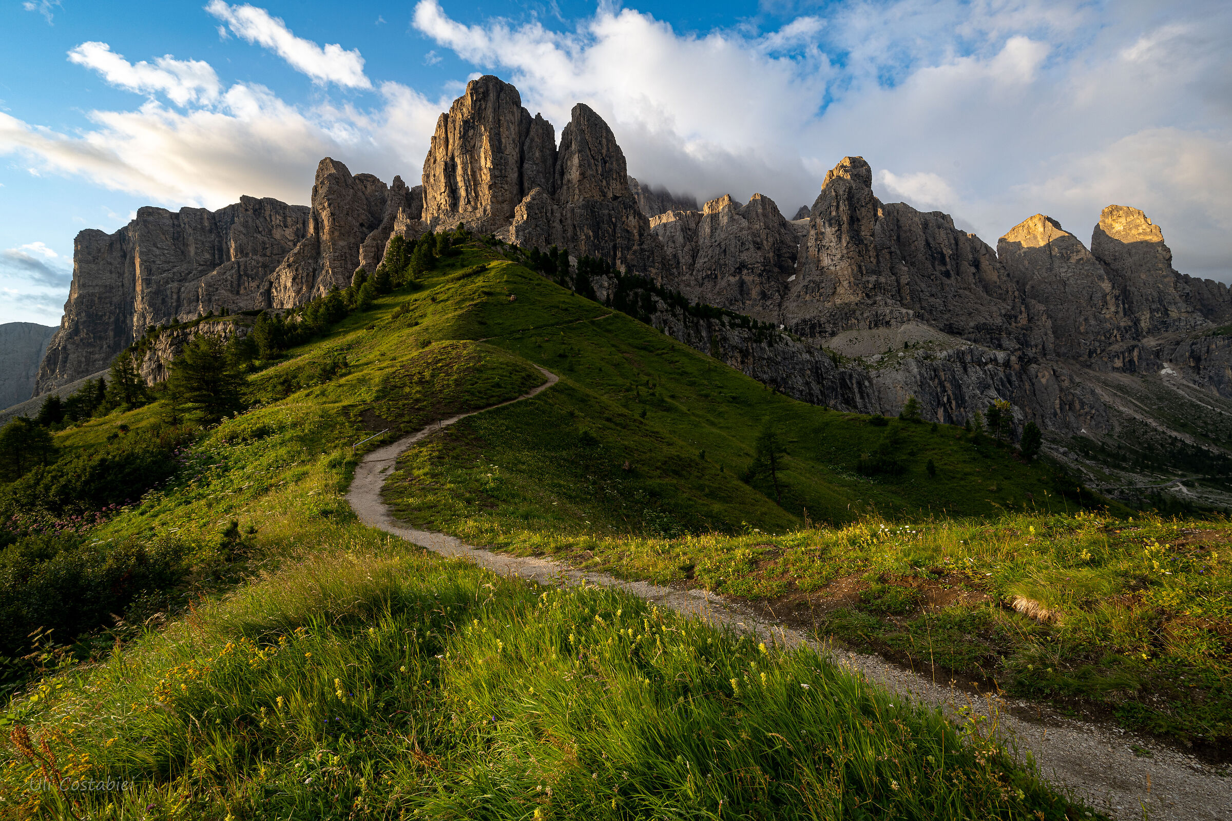 Prime luci al Passo Gardena