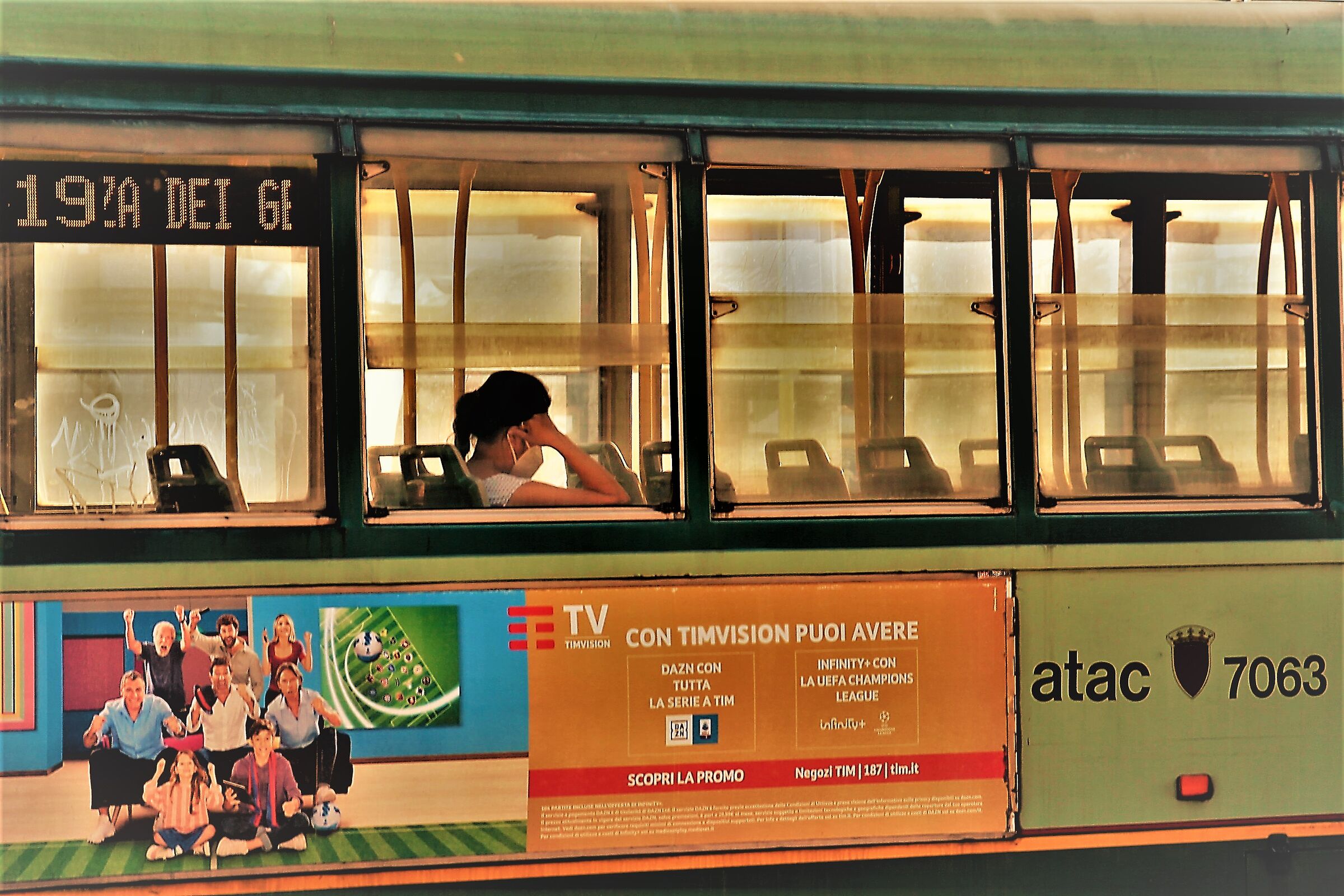 Summer vacuum on a tramway