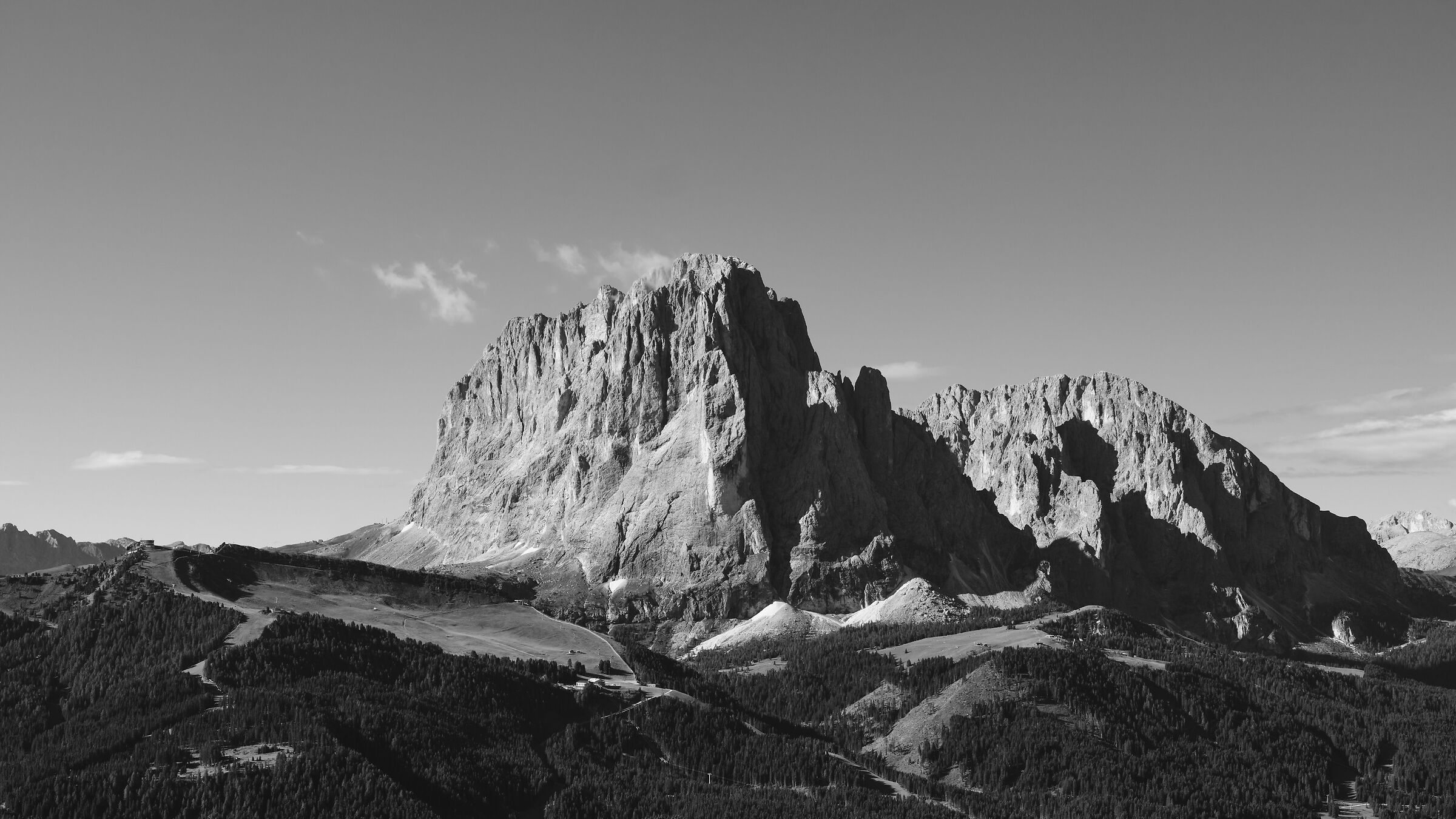 Sassolungo e Sasso Piatto dalla cima del Seceda