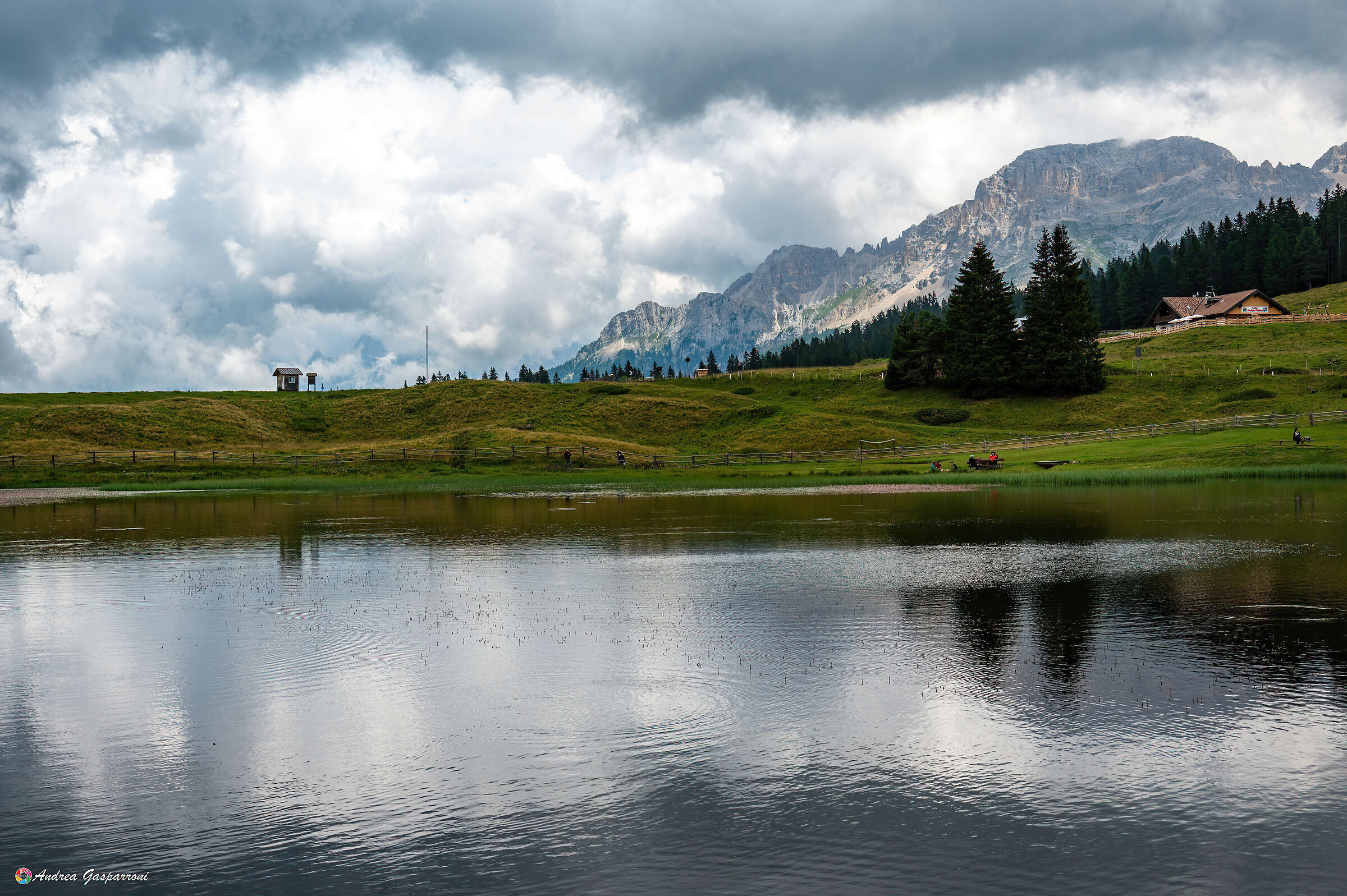 Pond at lavazè pass