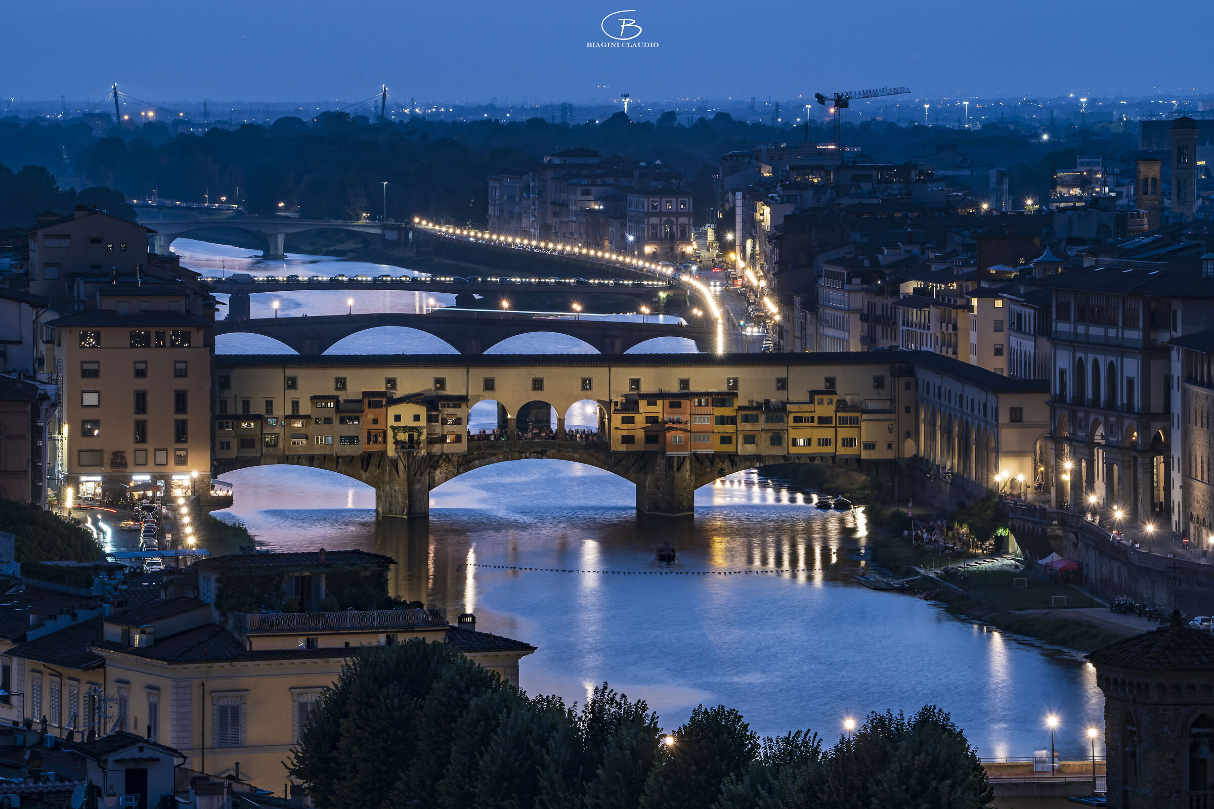 Blue hour on the Ponte Vecchio