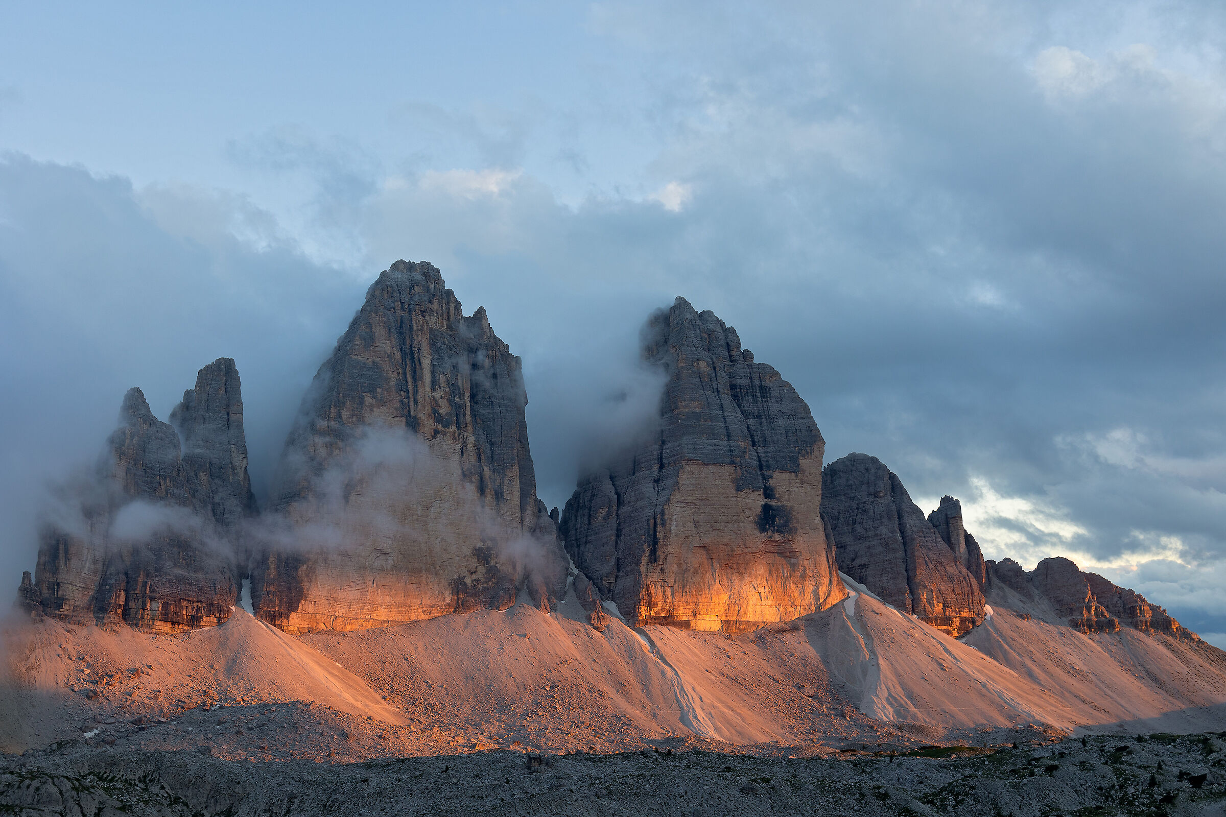 moment of light on the Three Peaks