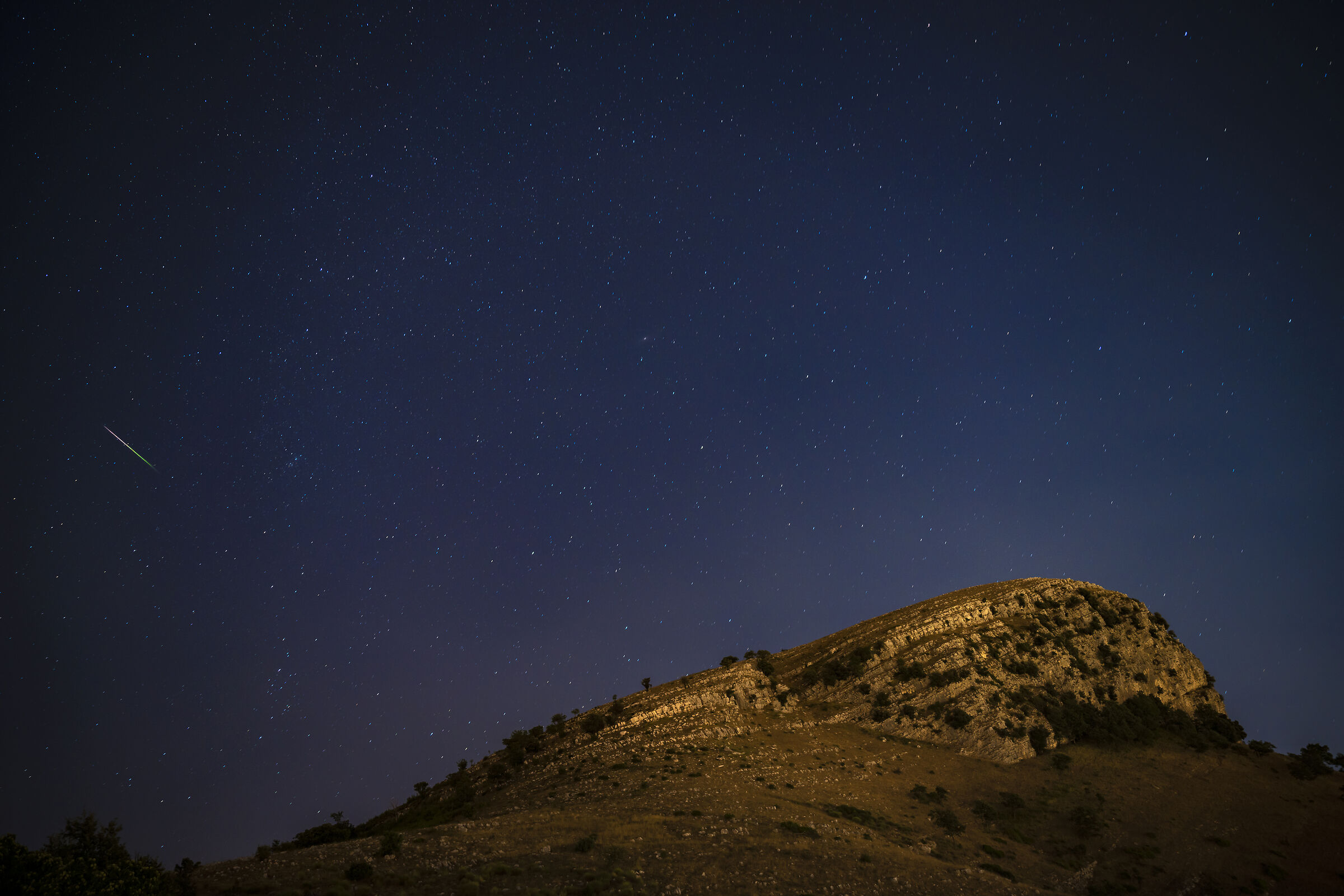 Stella Cadente sul Monte Tubenna
