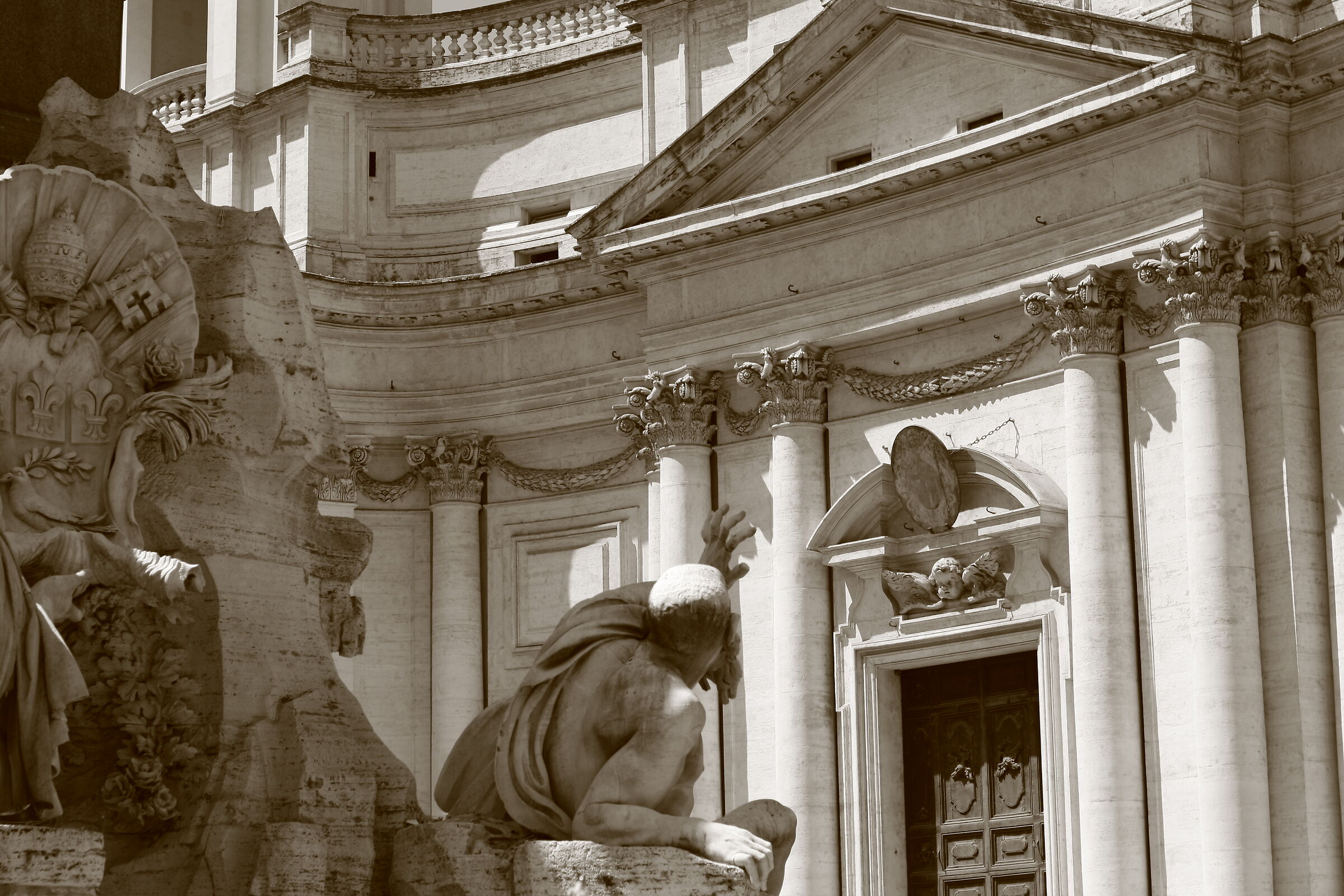 Rio della Plata spaventato dal crollo della chiesa