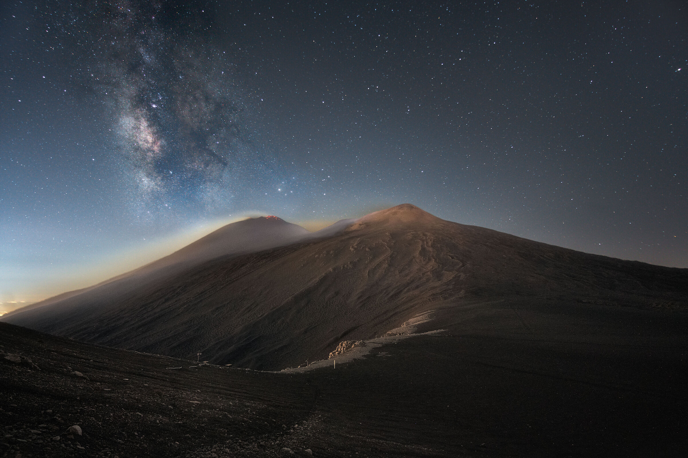 Notte sull'Etna a quota 2900m