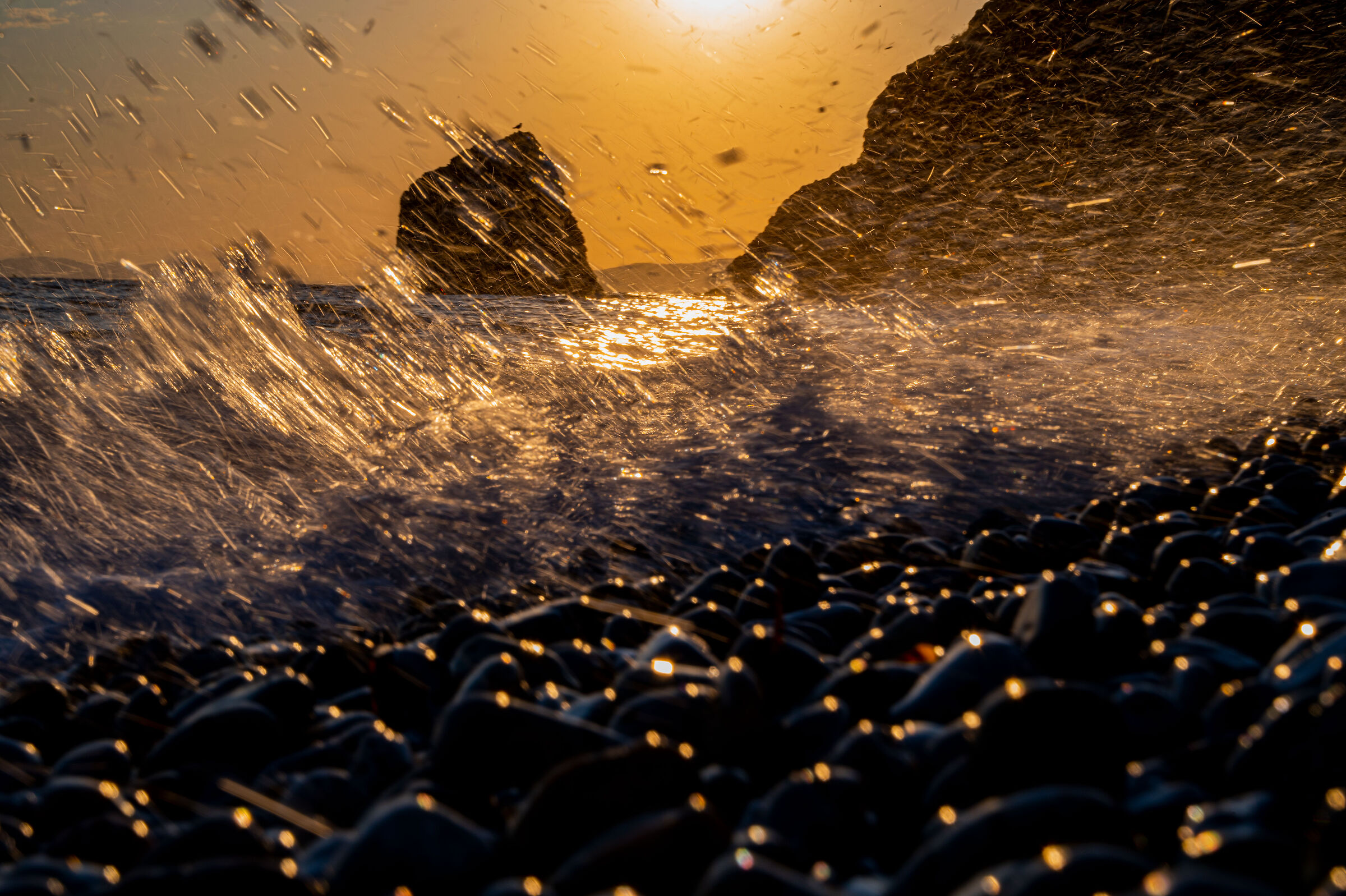 tramonto spiaggia di Sansone ( isola Elba )