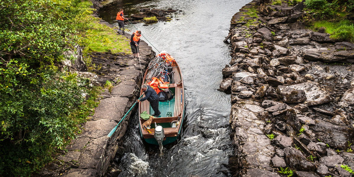 boat on the old river