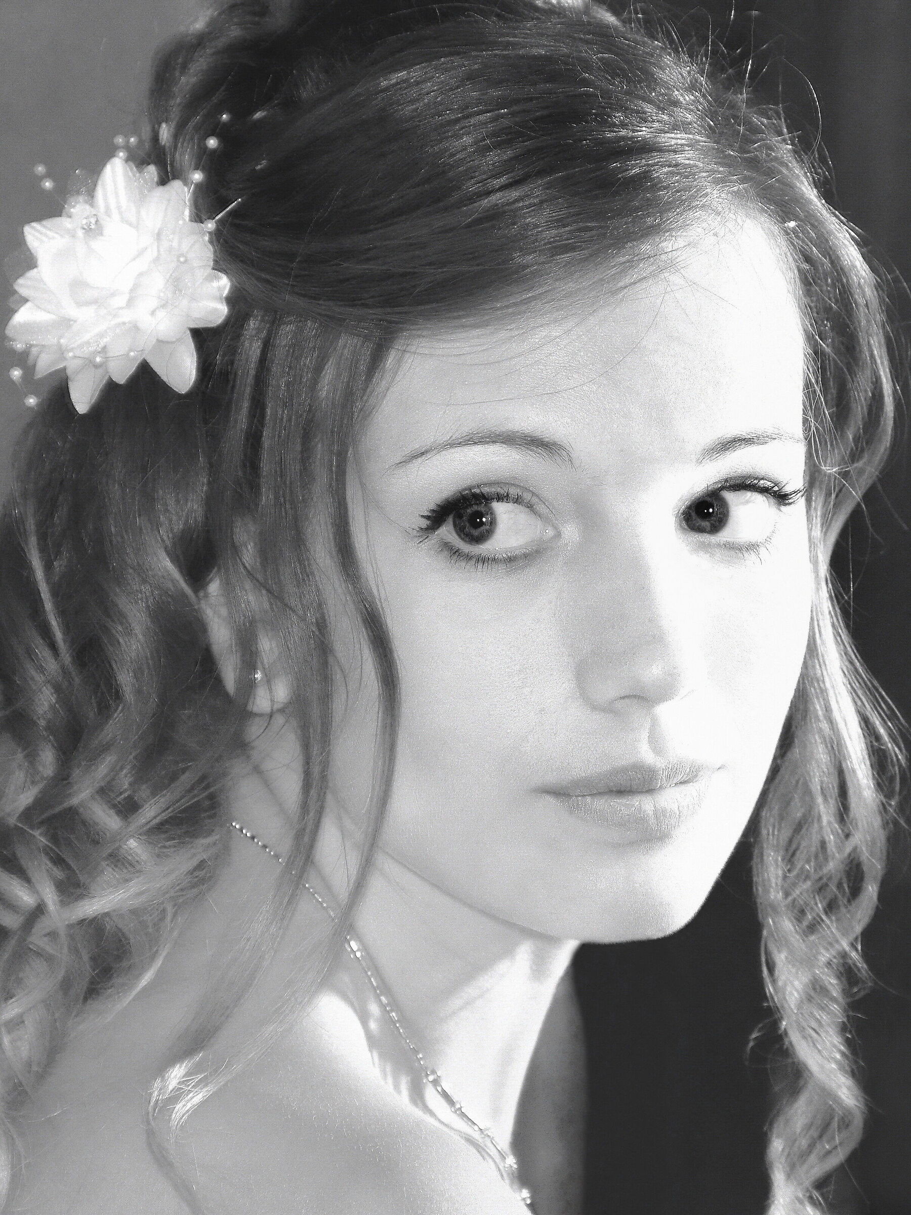The young bride in B/W