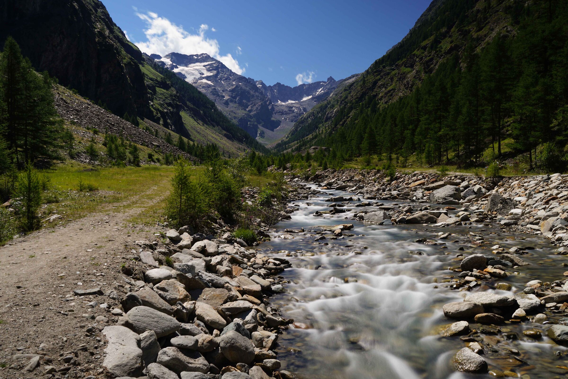 Vallone di Valeille dalle cascate di Lillaz ( Cogne )