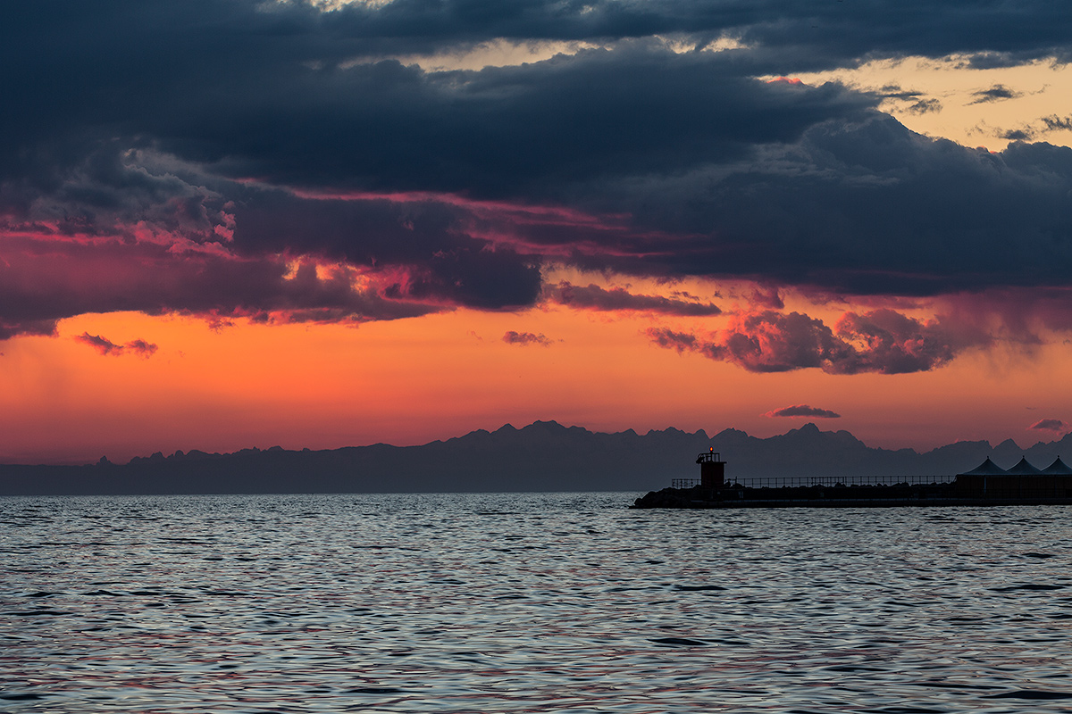 trieste, the harbor.