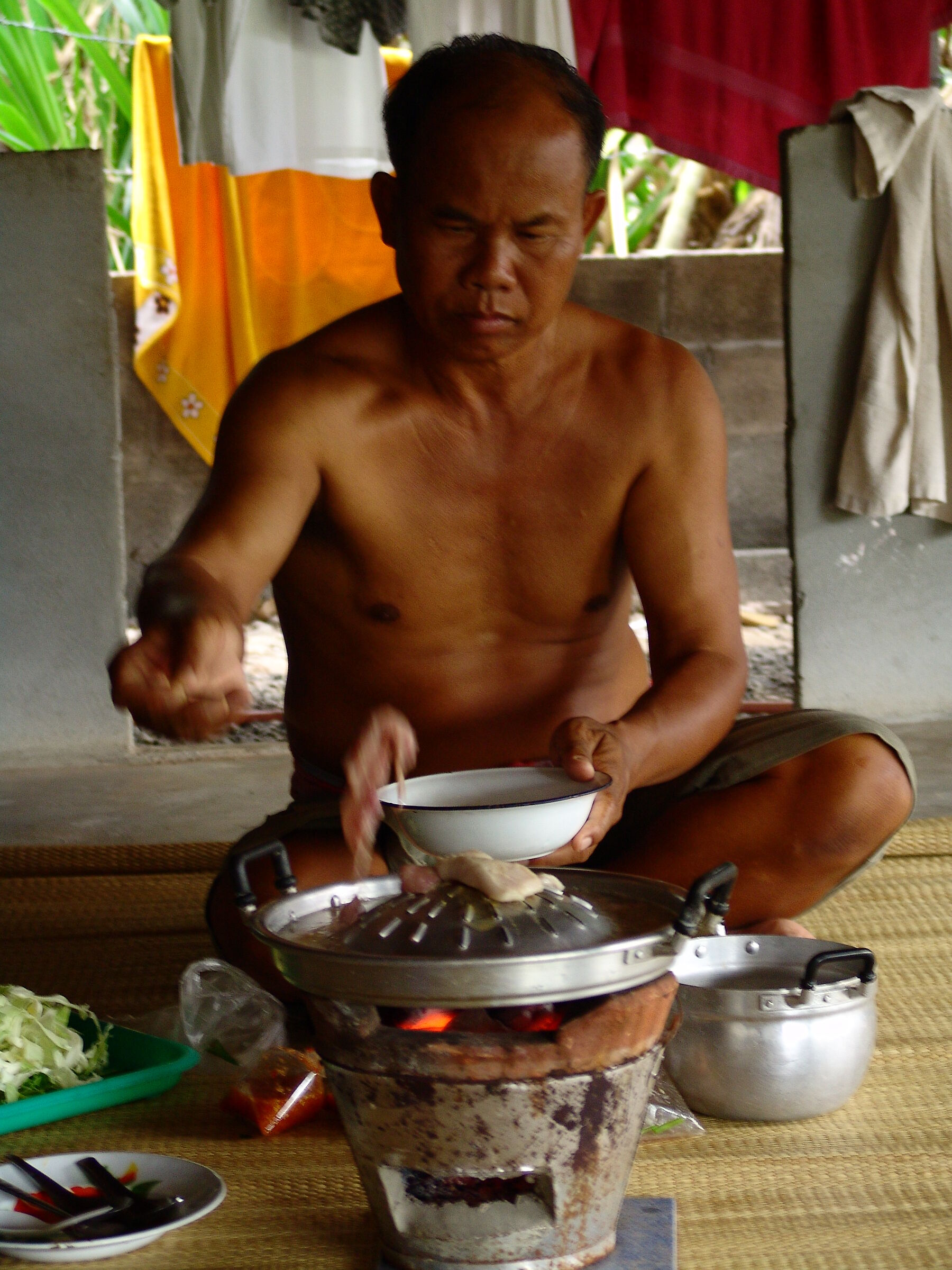 Preparazione del pranzo thai