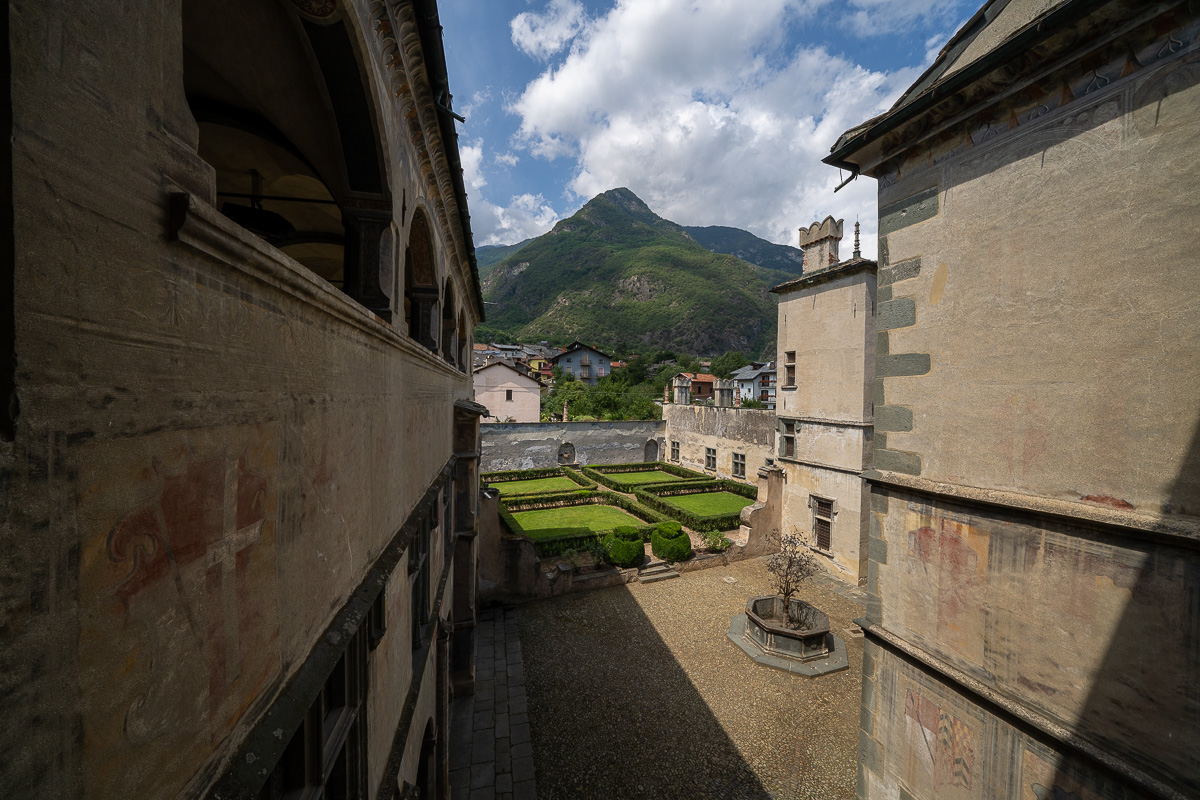 View of the castle of Issogne