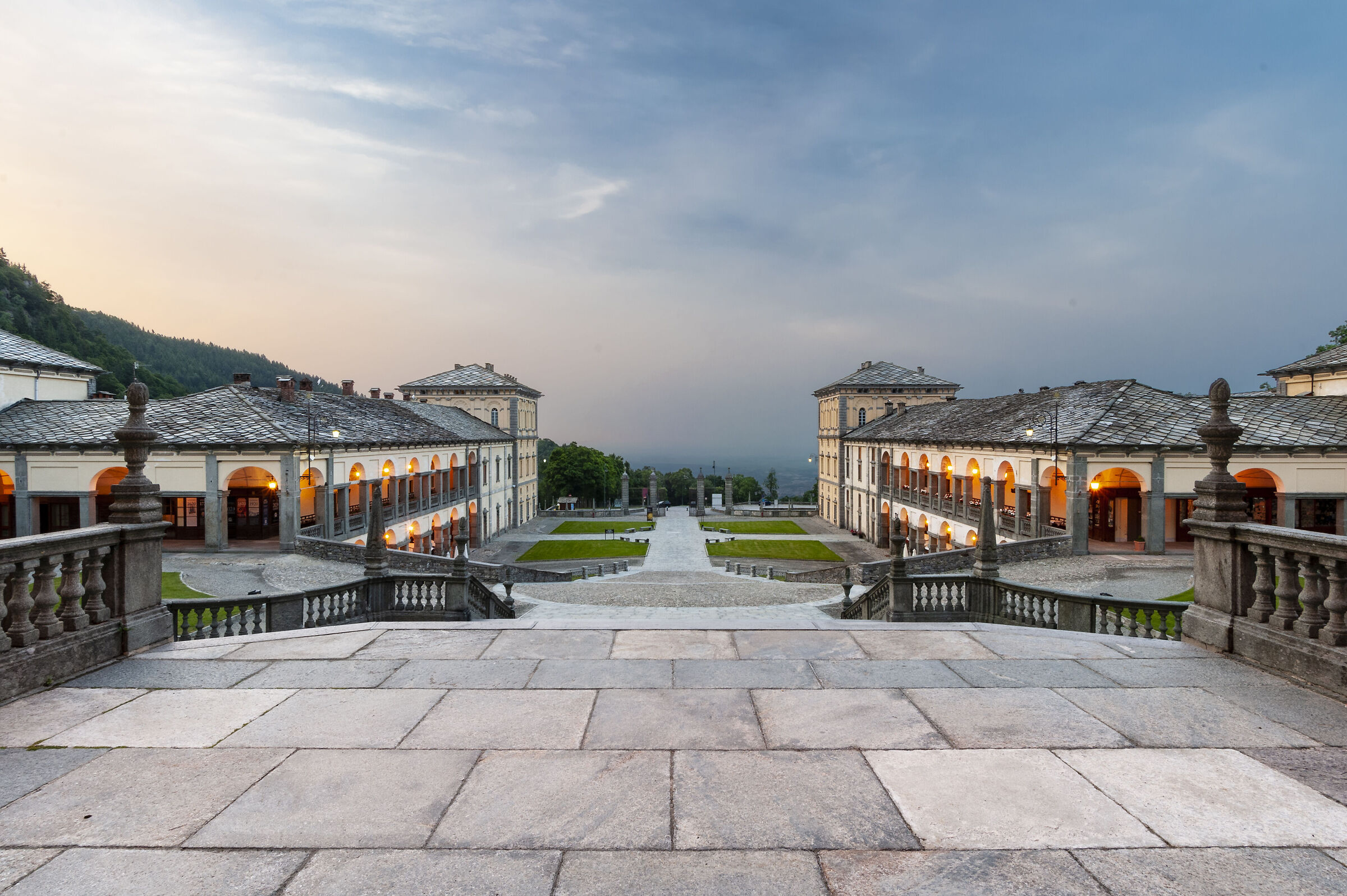 Sunrise at the Sanctuary of Oropa