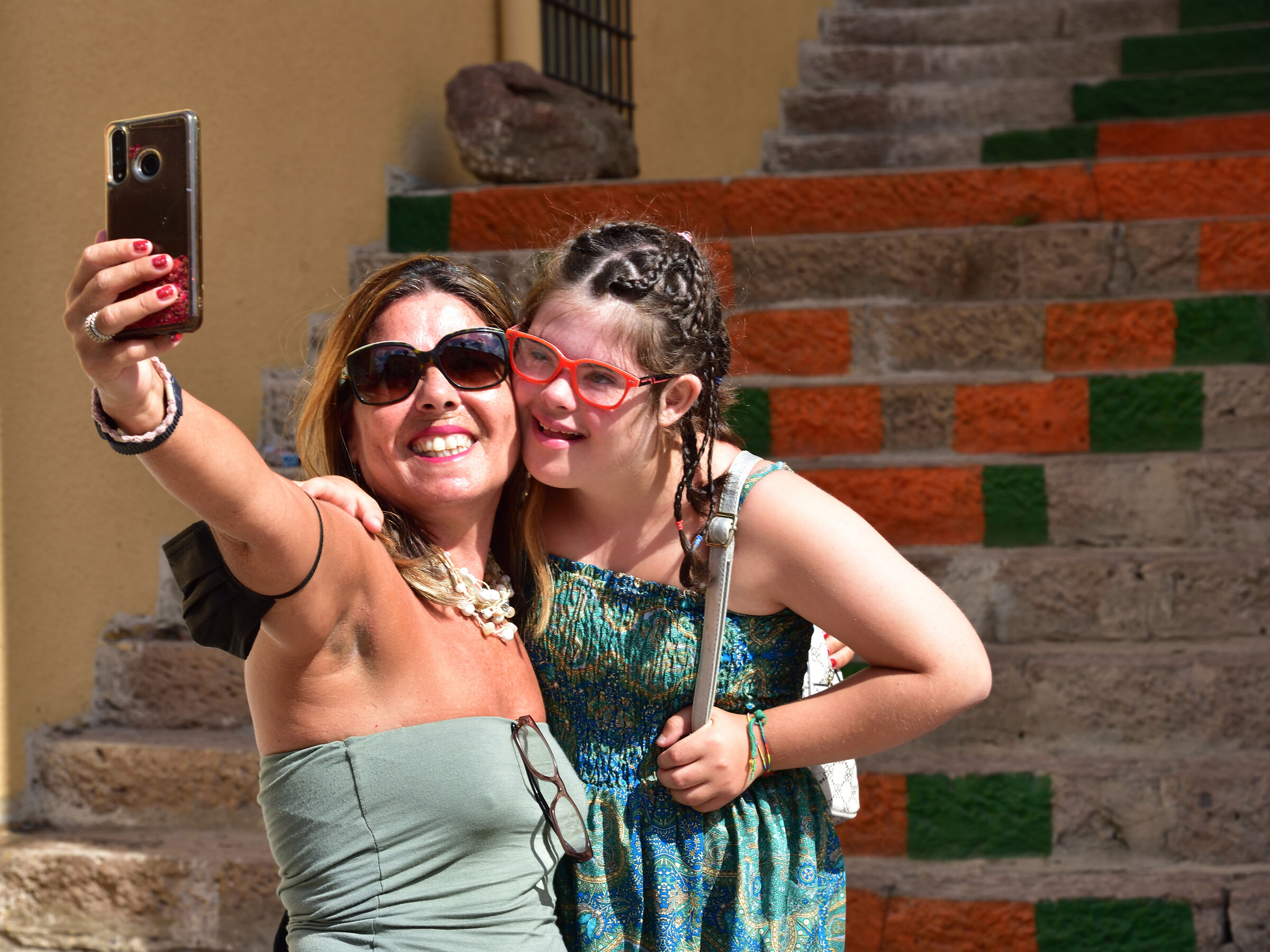 un selfie con la mamma