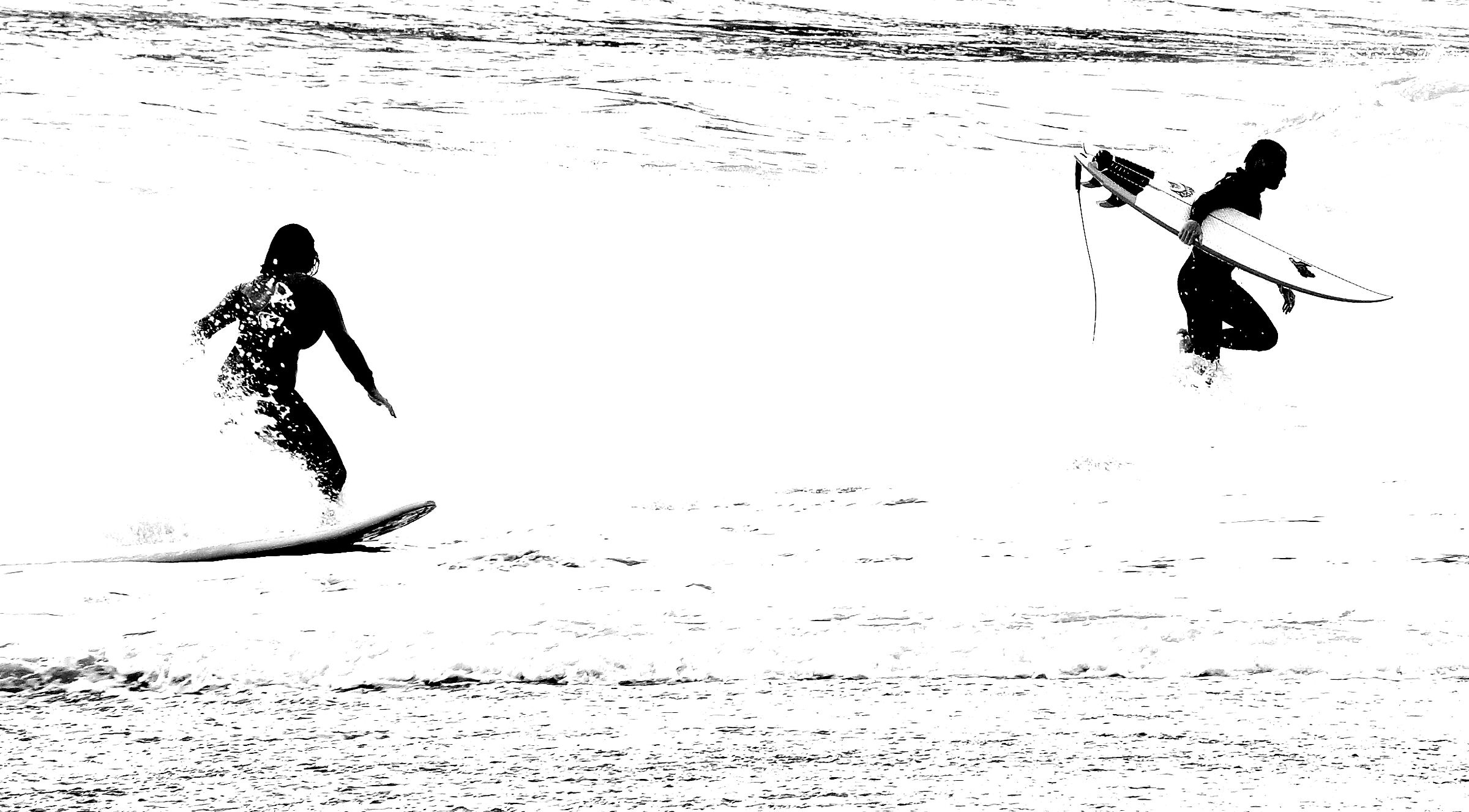 Surf in Italy,... si ma l'acqua è bassa.