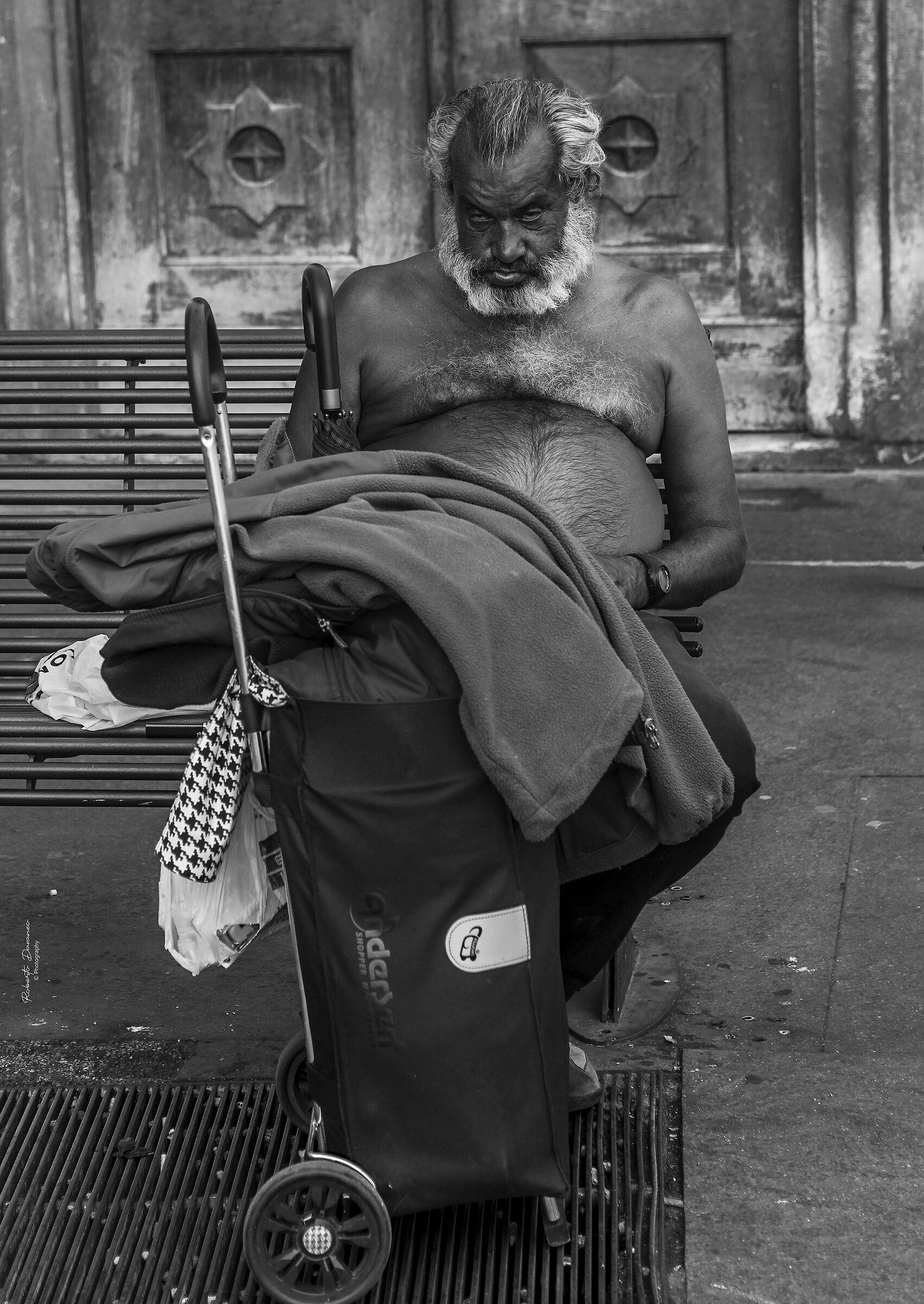 One of the many Clochard in Bolzano