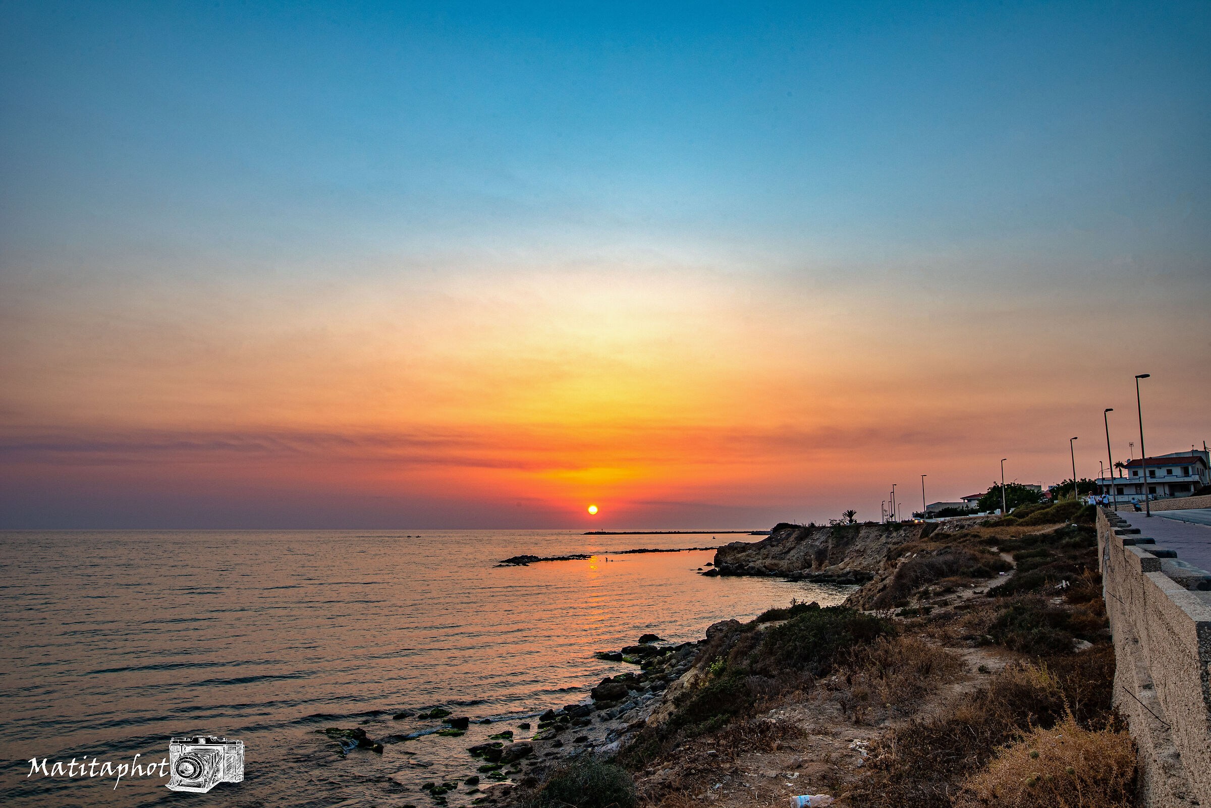 Sunset by the sea