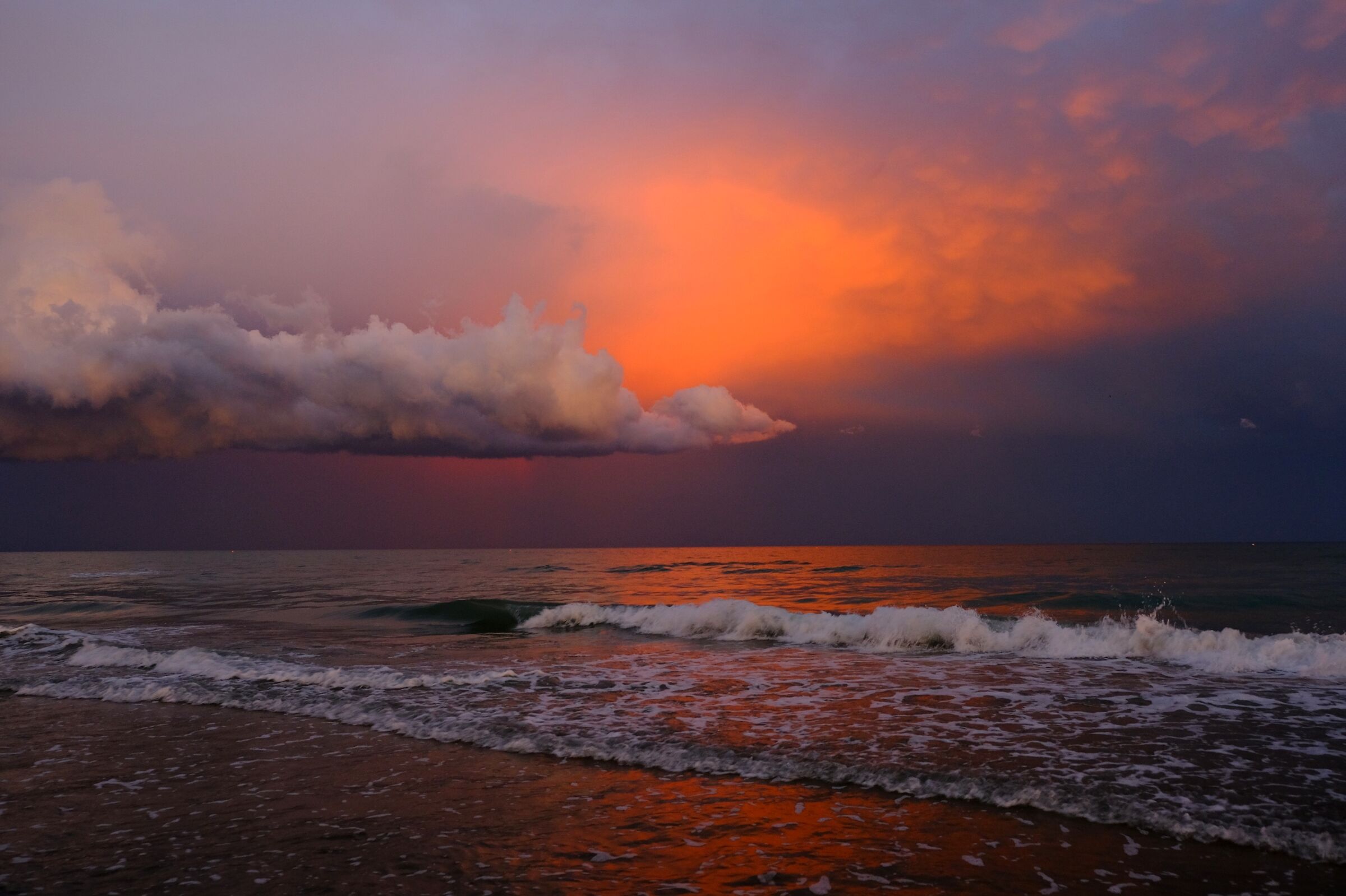 Sunset over the sea ( Bibione Pineda ) 1