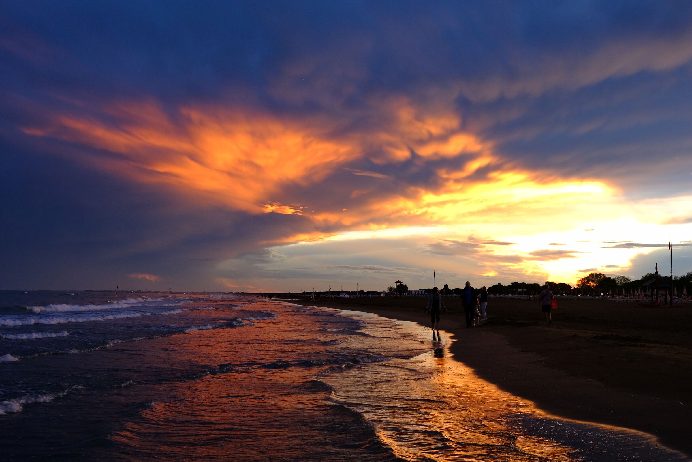 Sunset over the sea ( Bibione Pineda ) 2