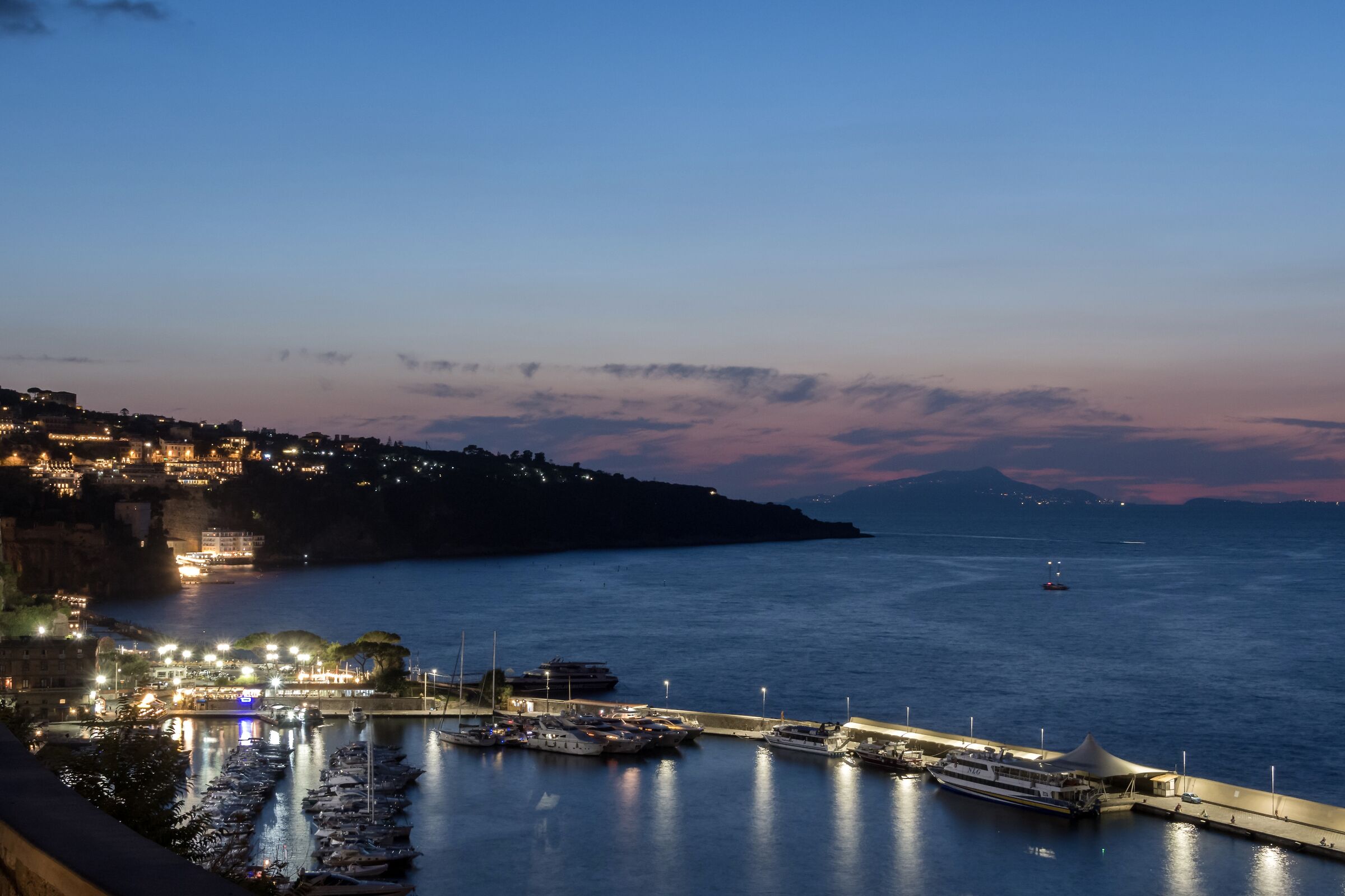 First September sunset in Sorrento