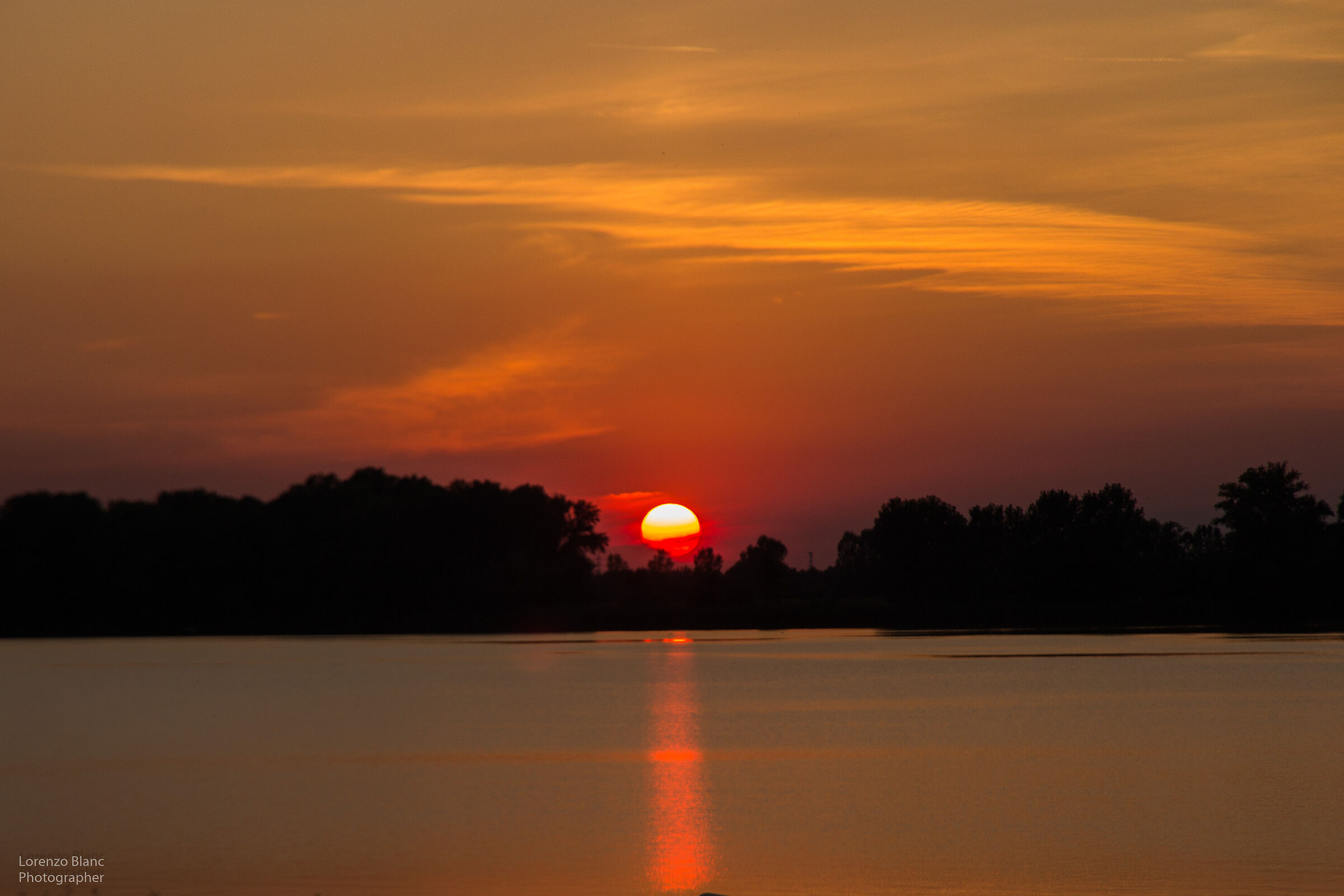 Tramonto sul fiume Mincio