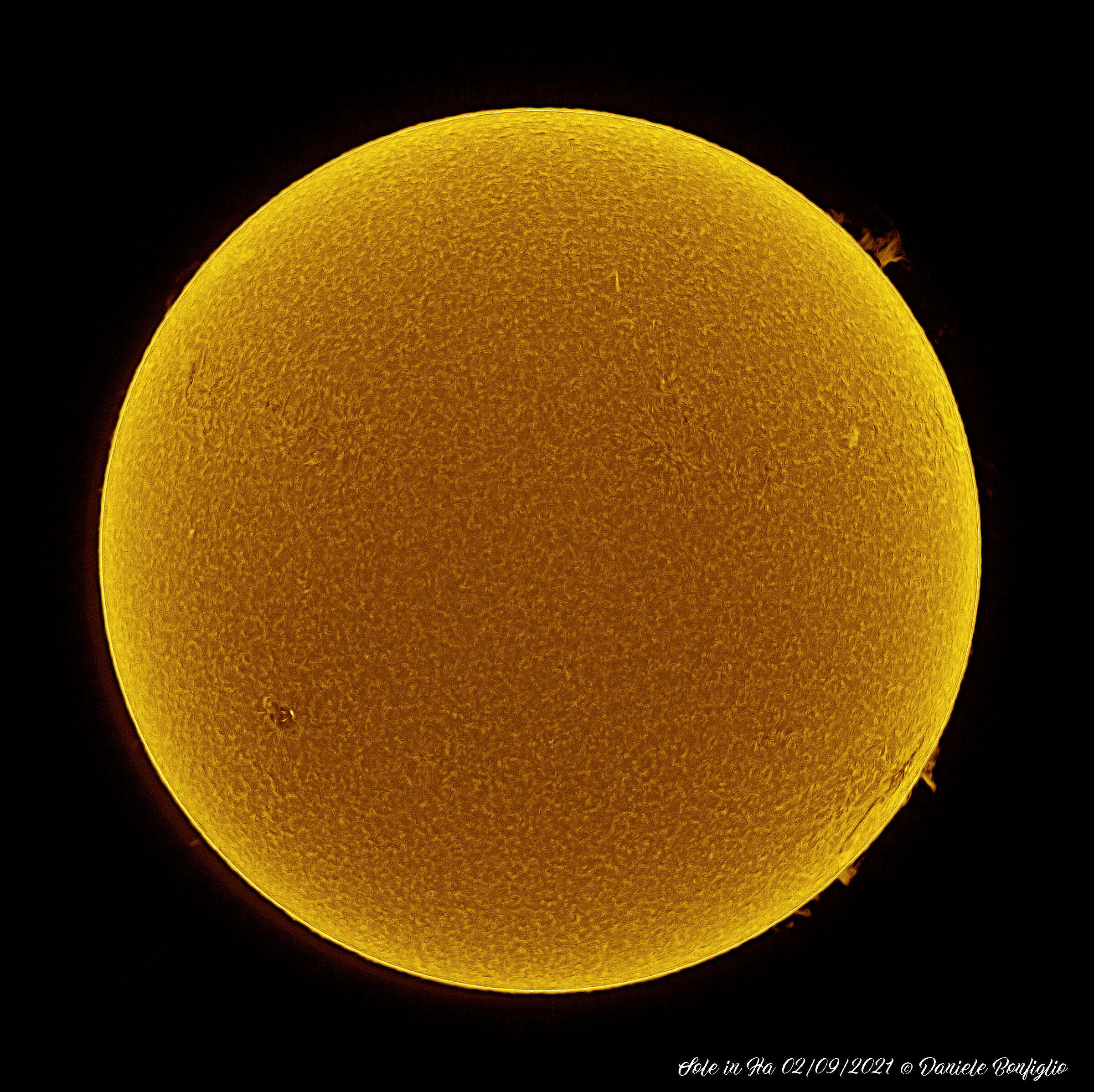 Sun in H-alpha of 02/09/2021