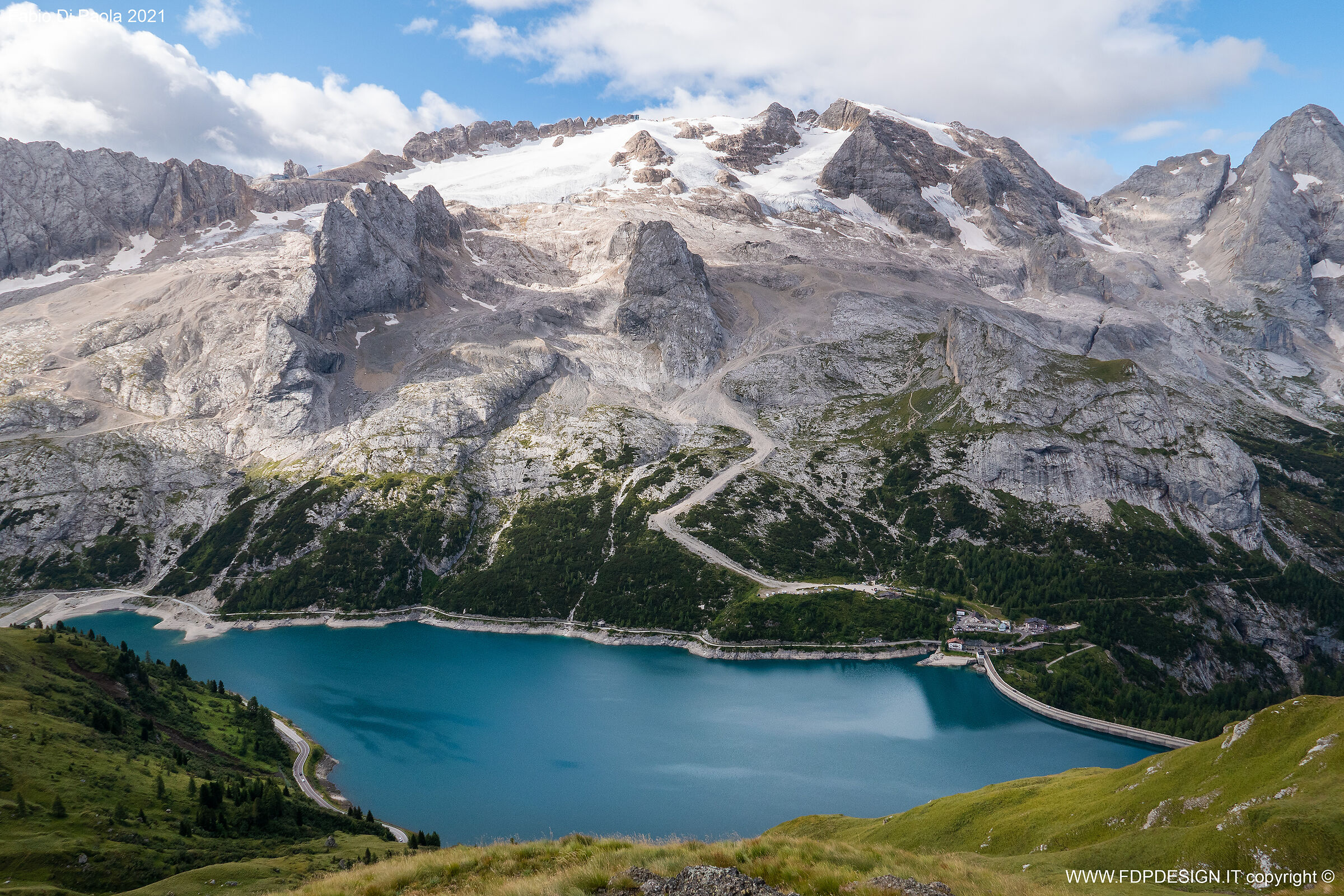 Lake Fedaia and the Marmolada