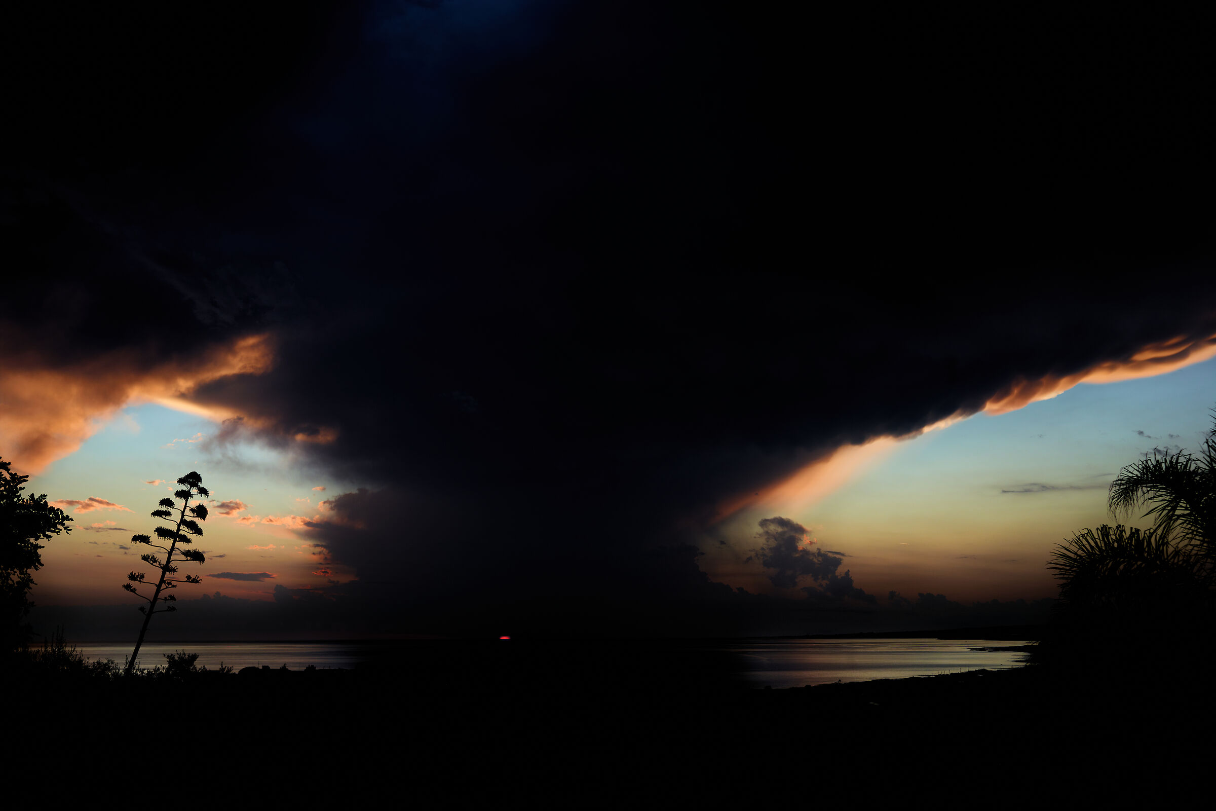 sunset under the clouds