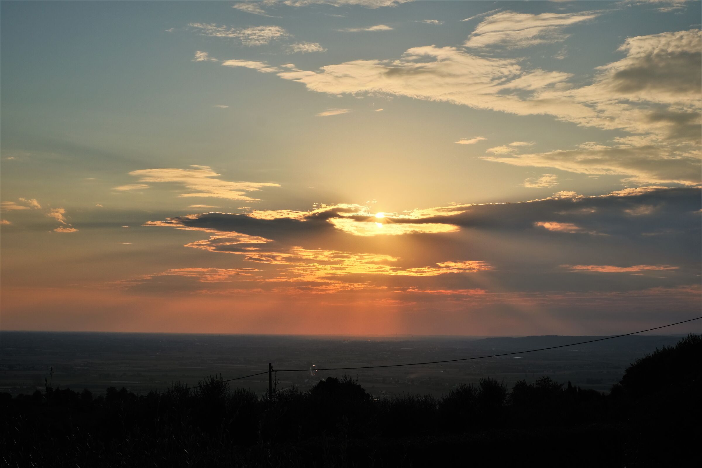 Sunset on the Euganean hills Padua