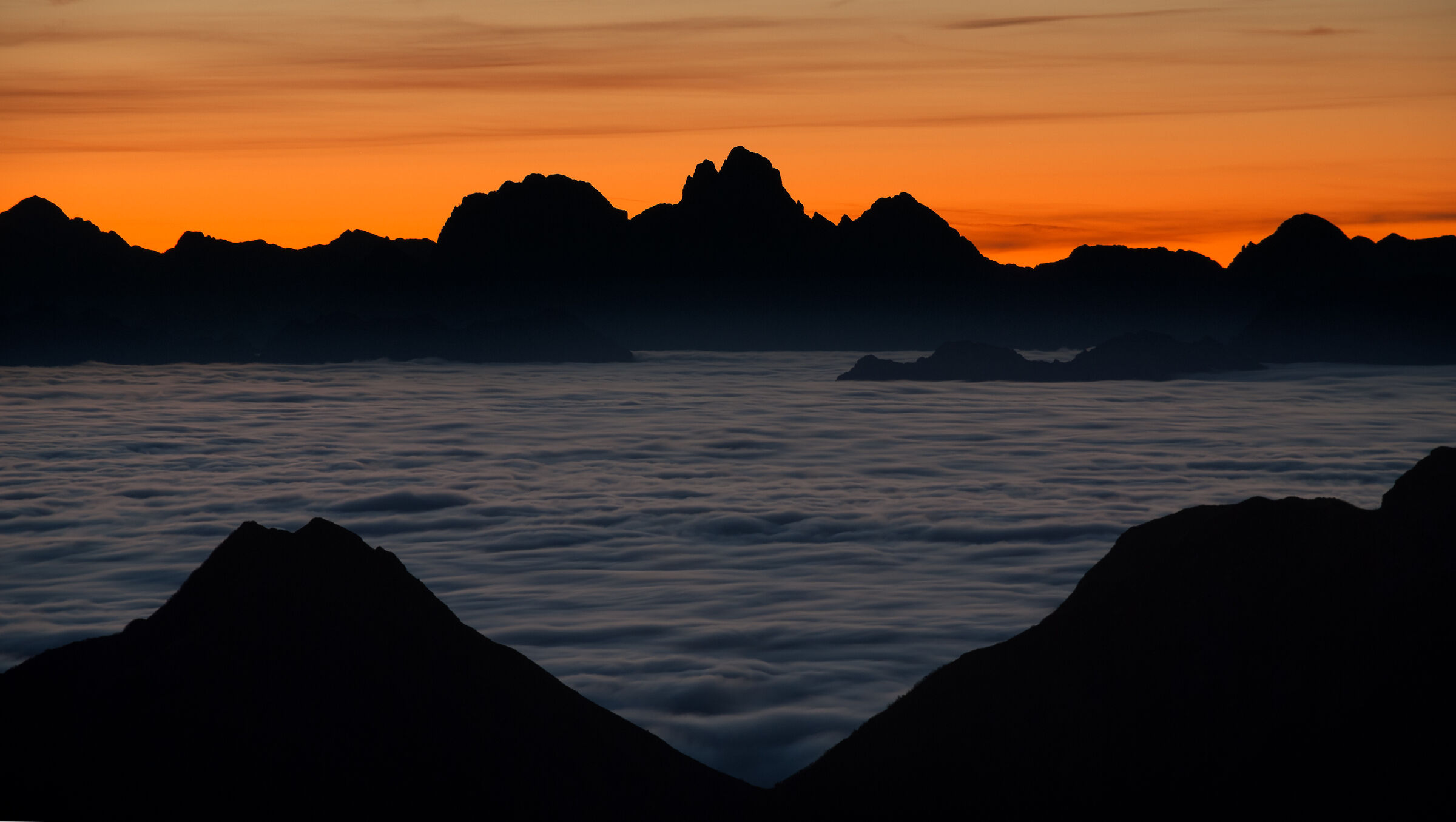 Silhouette del Jof di Montasio