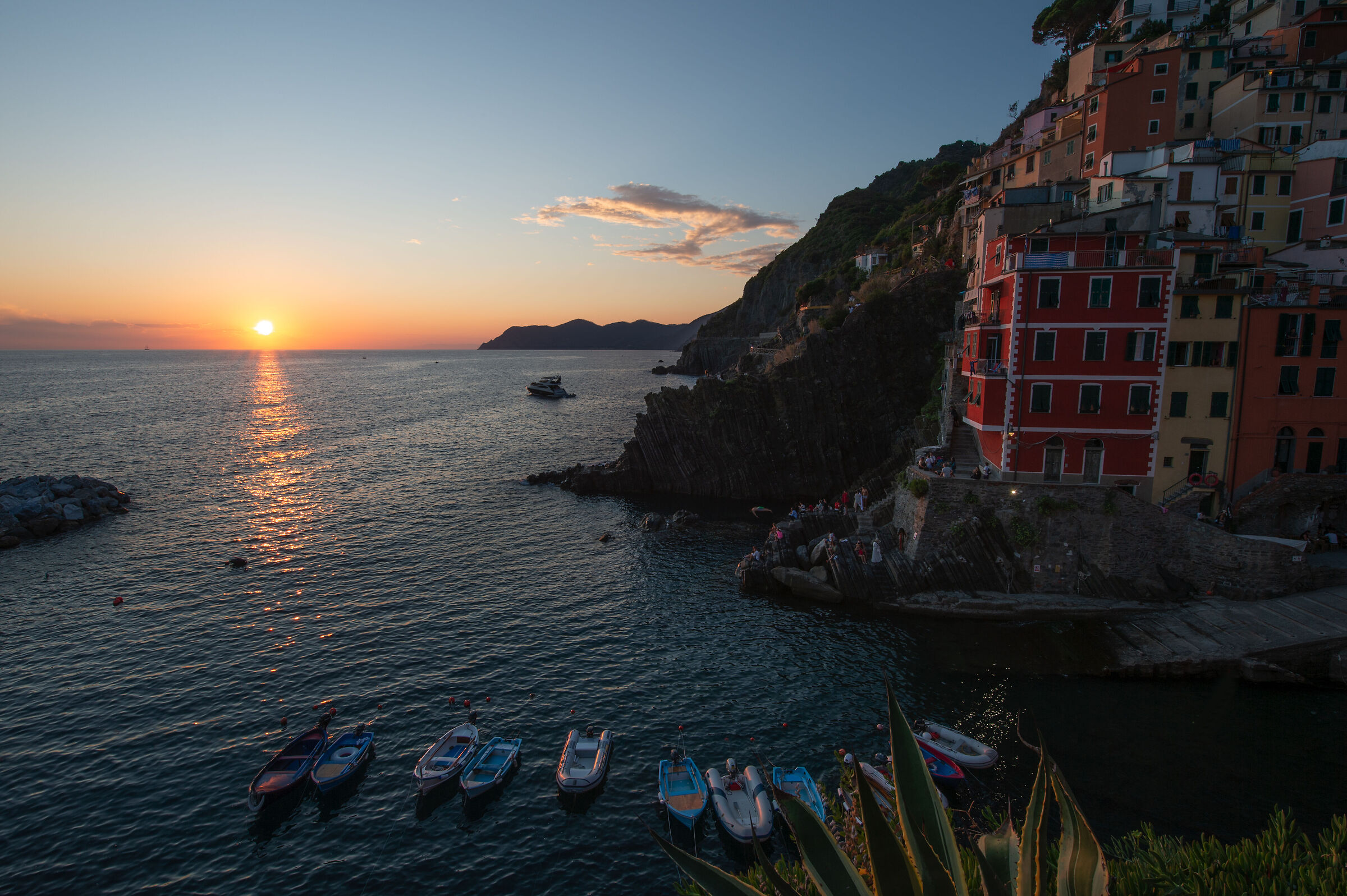 Riomaggiore al tramonto