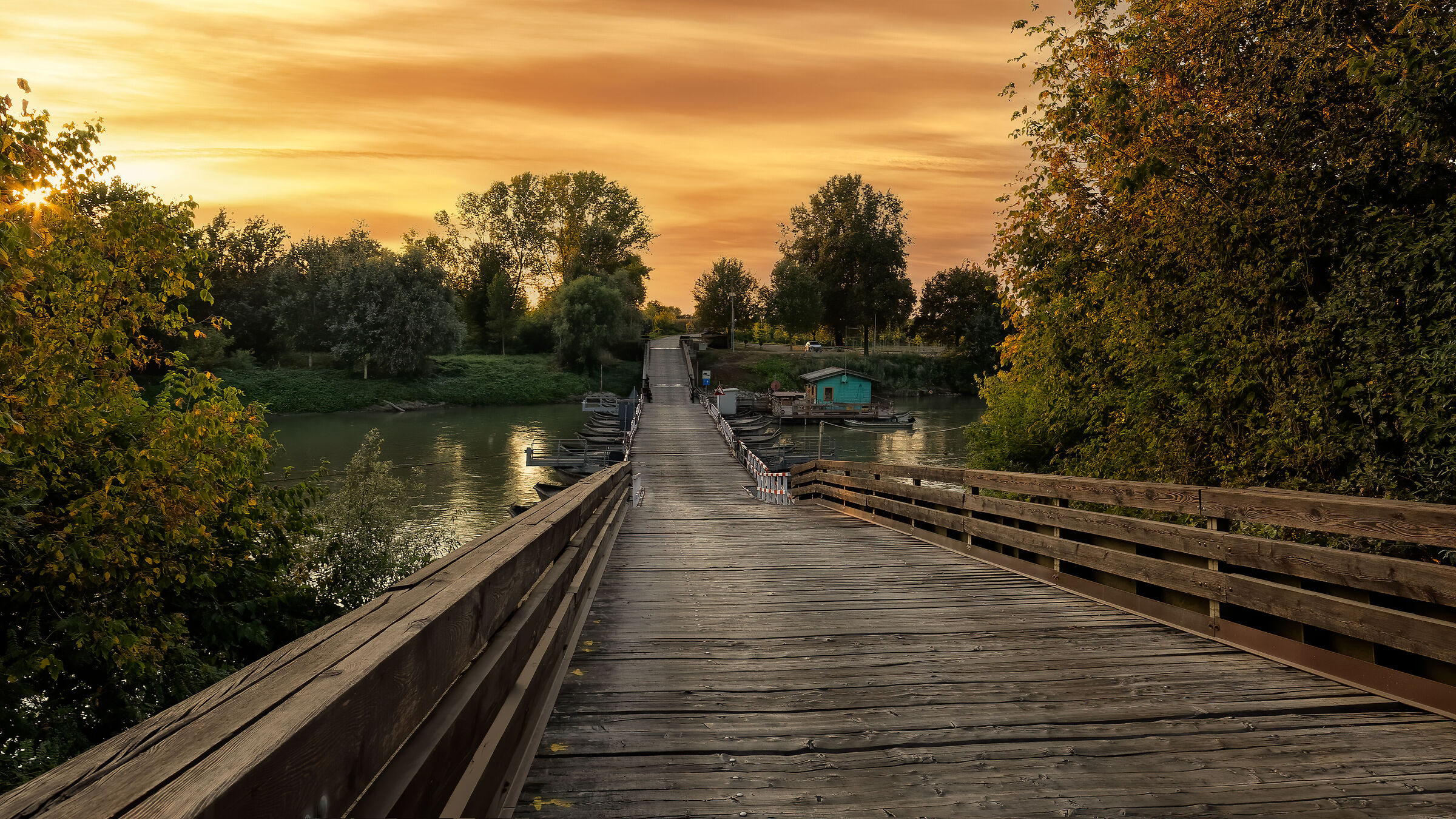 Ponte di barche a Torre d'Oglio (mn)