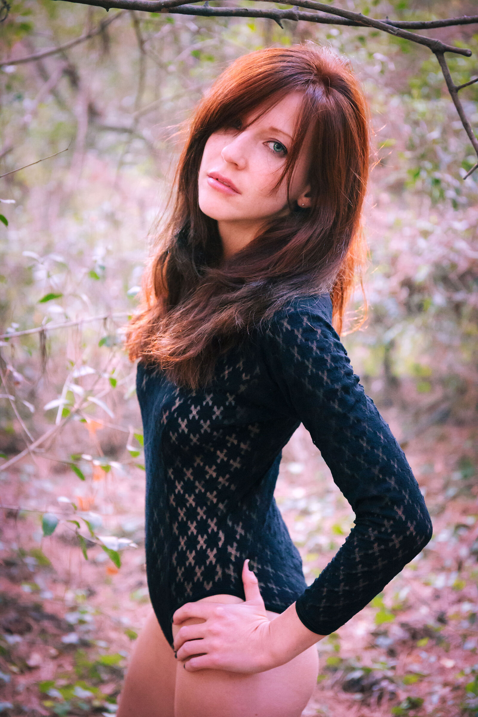 Giulia in the pine forest