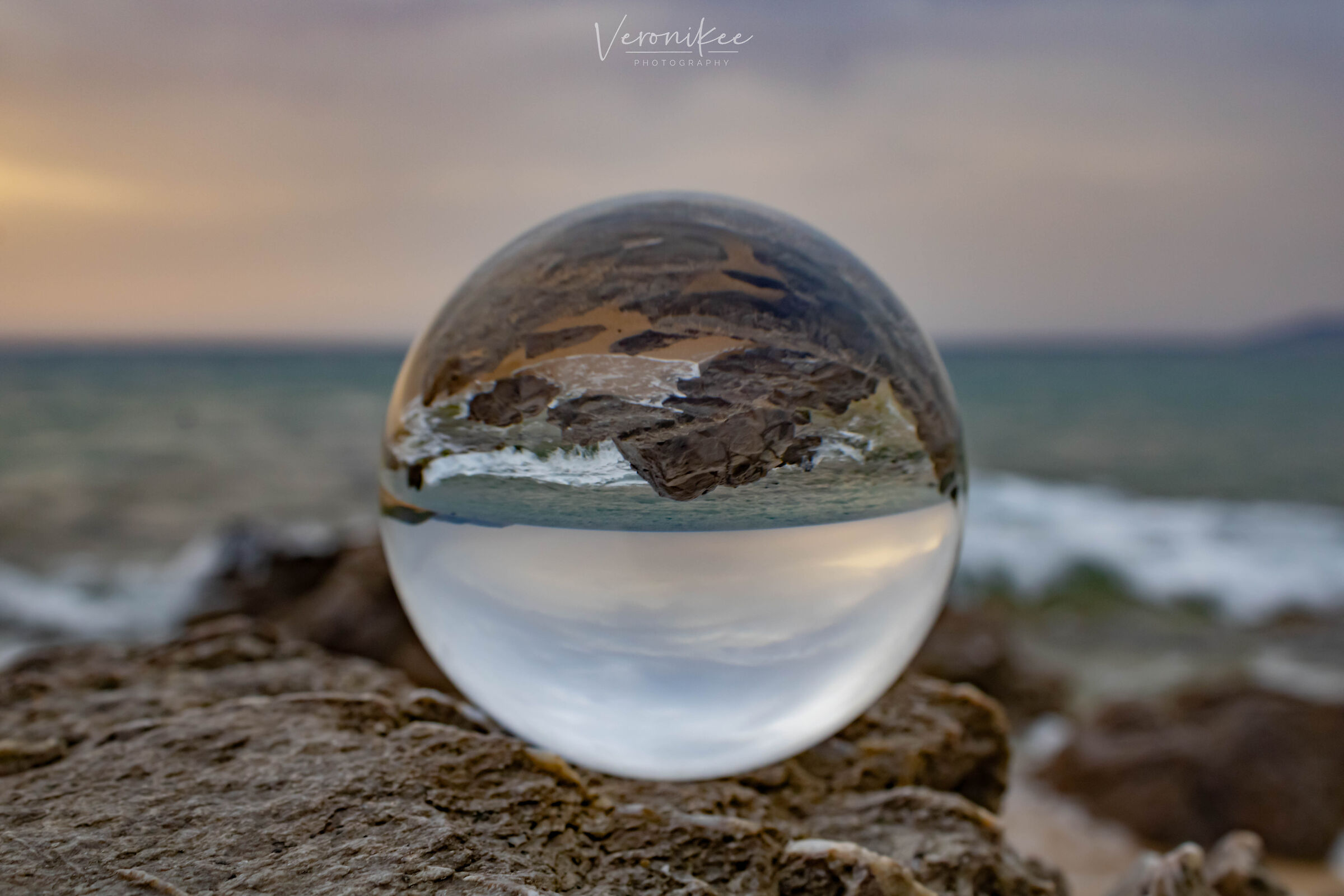 Lensball at sunset 2