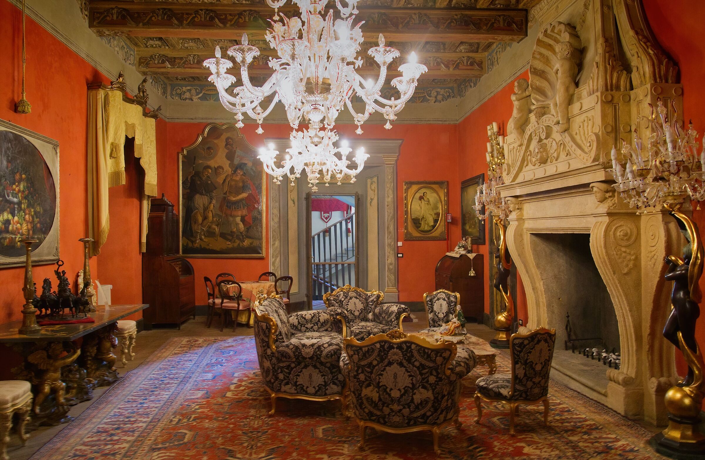 Castle of Vigoleno the red room
